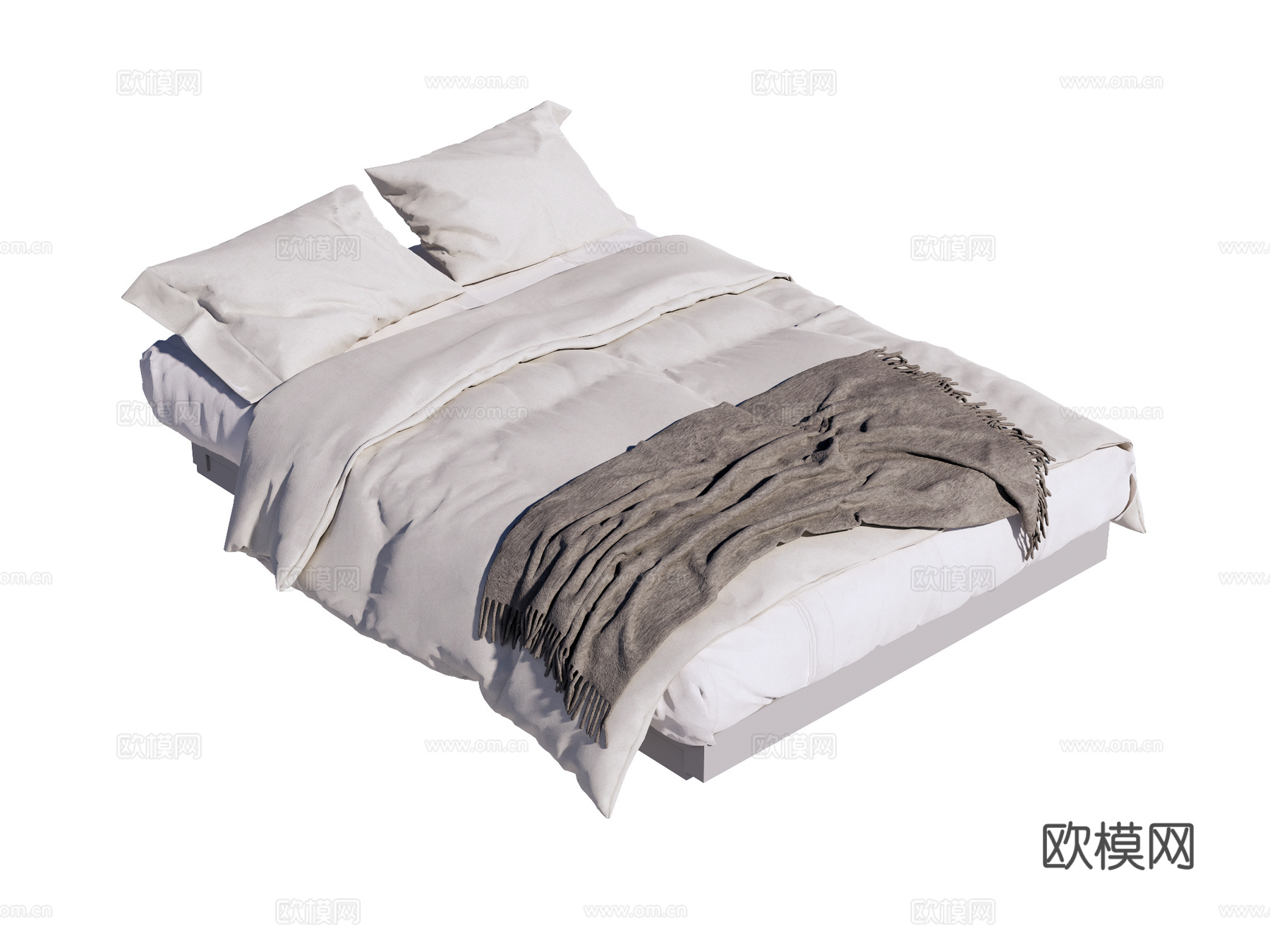 床 双人床su模型