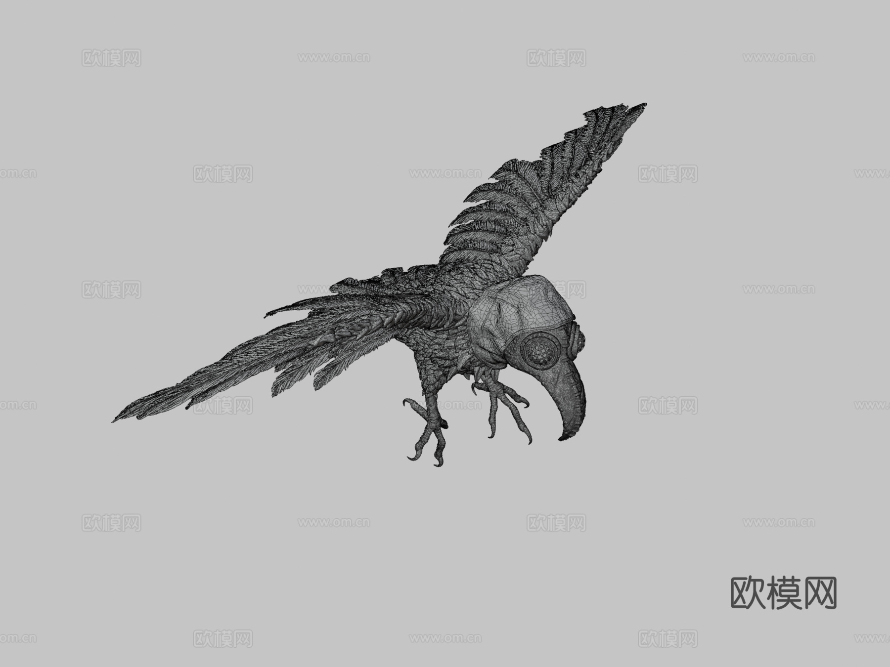 瘟疫乌鸦3d模型下载（渲染图3）