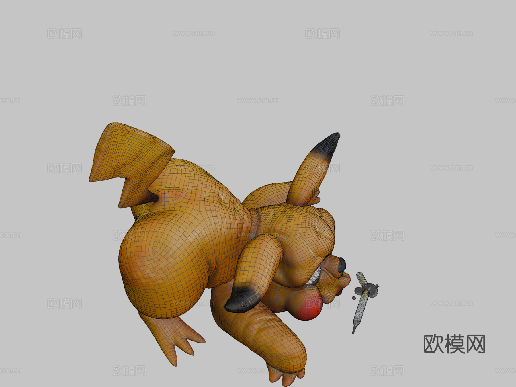 搞笑皮卡丘哈哈3d模型下载（渲染图2）