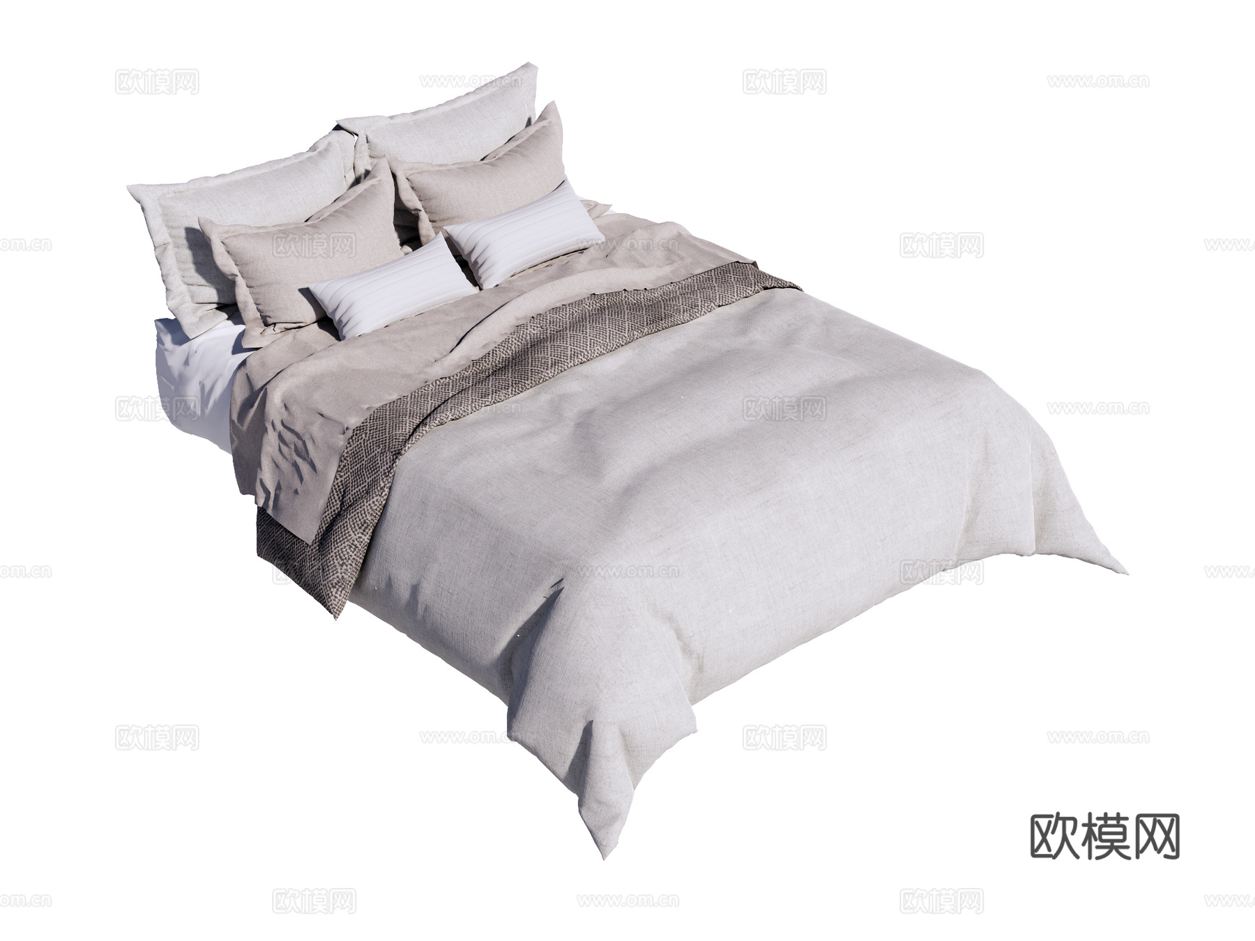 床 双人床su模型