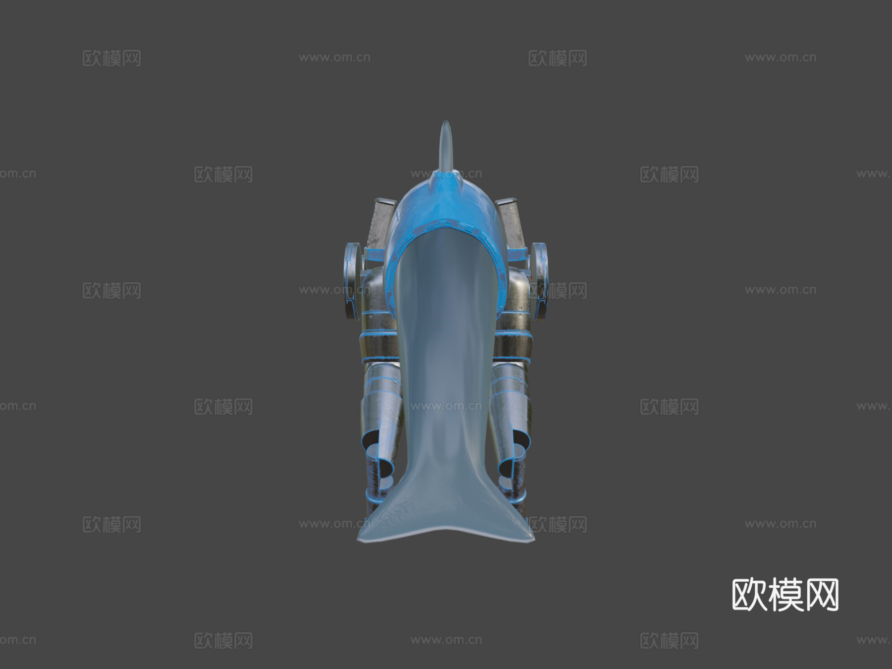 机械海豚3d模型下载（渲染图5）