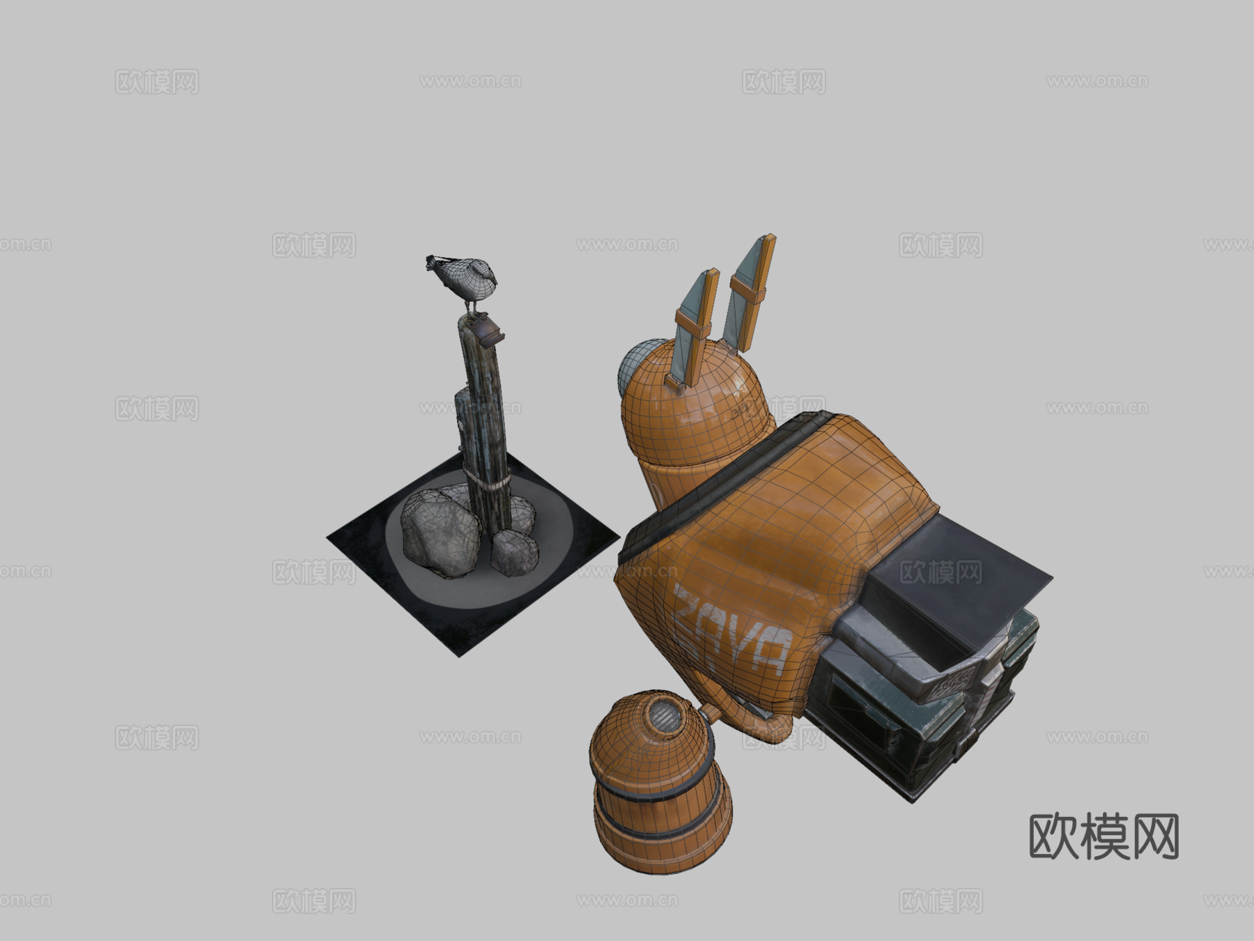 游戏就绪两位天才的对话3d模型下载（渲染图2）