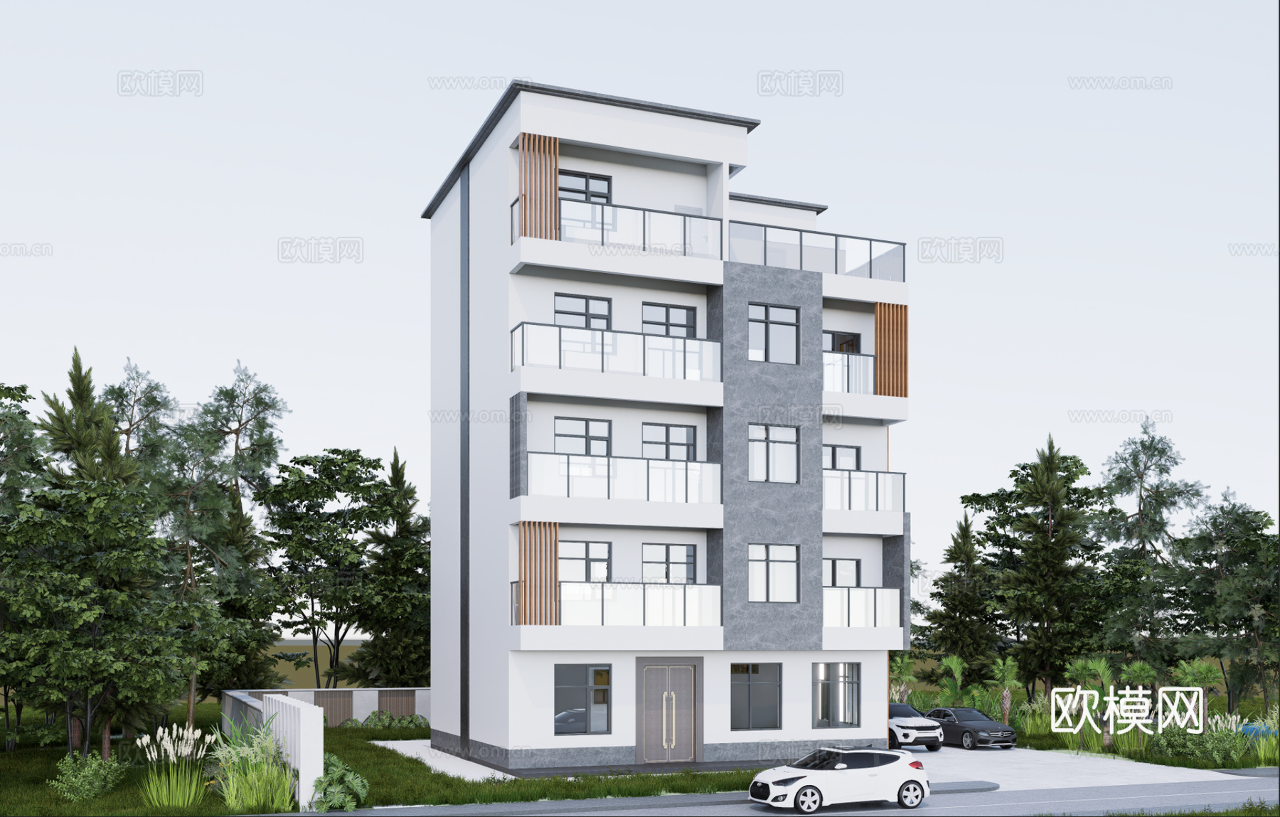 现代别墅模型su模型