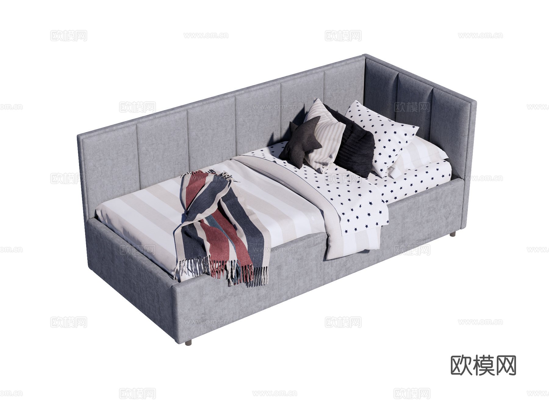 床 单人床 沙发床su模型