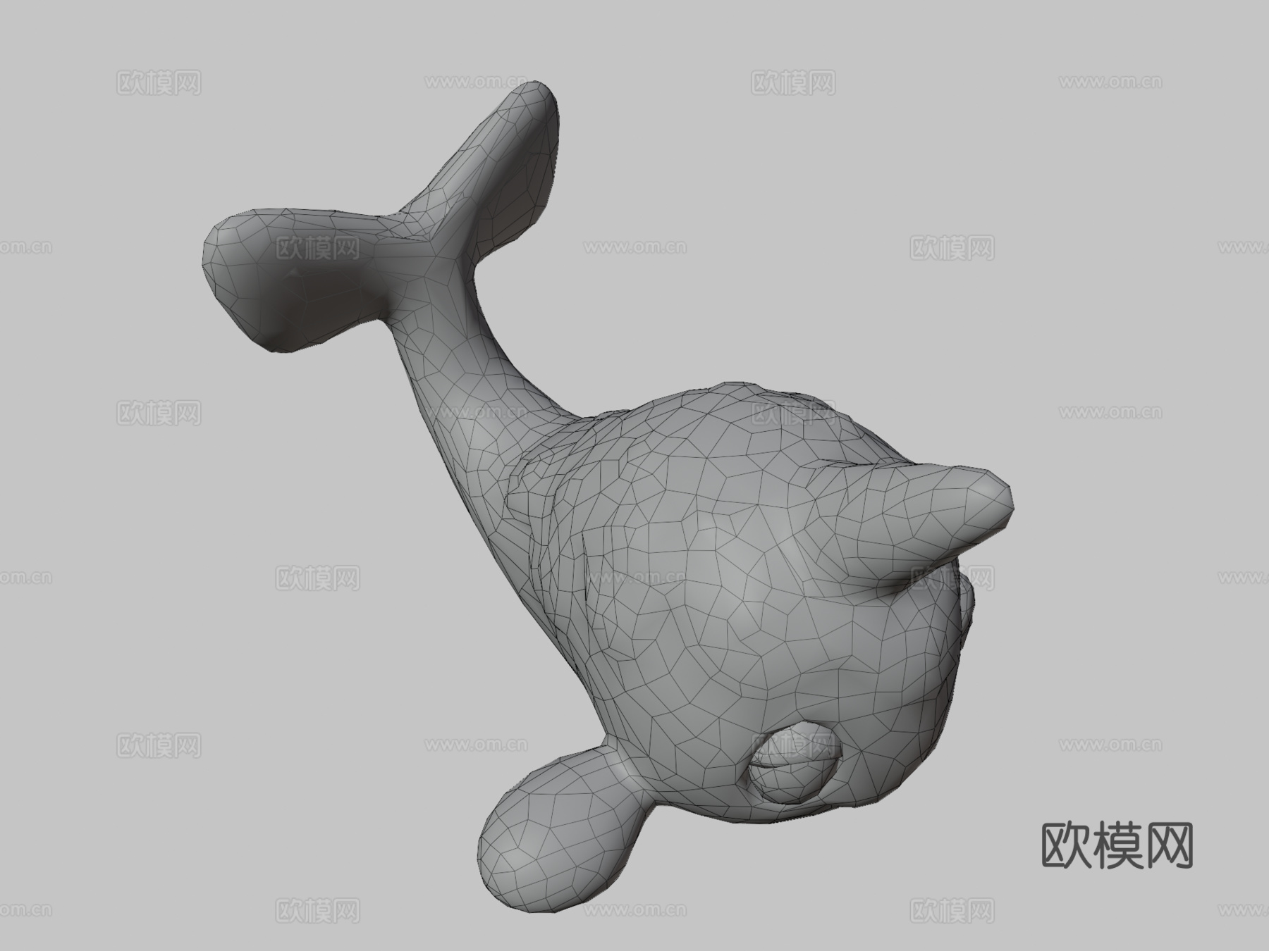 甜心鲸3d模型下载（渲染图3）