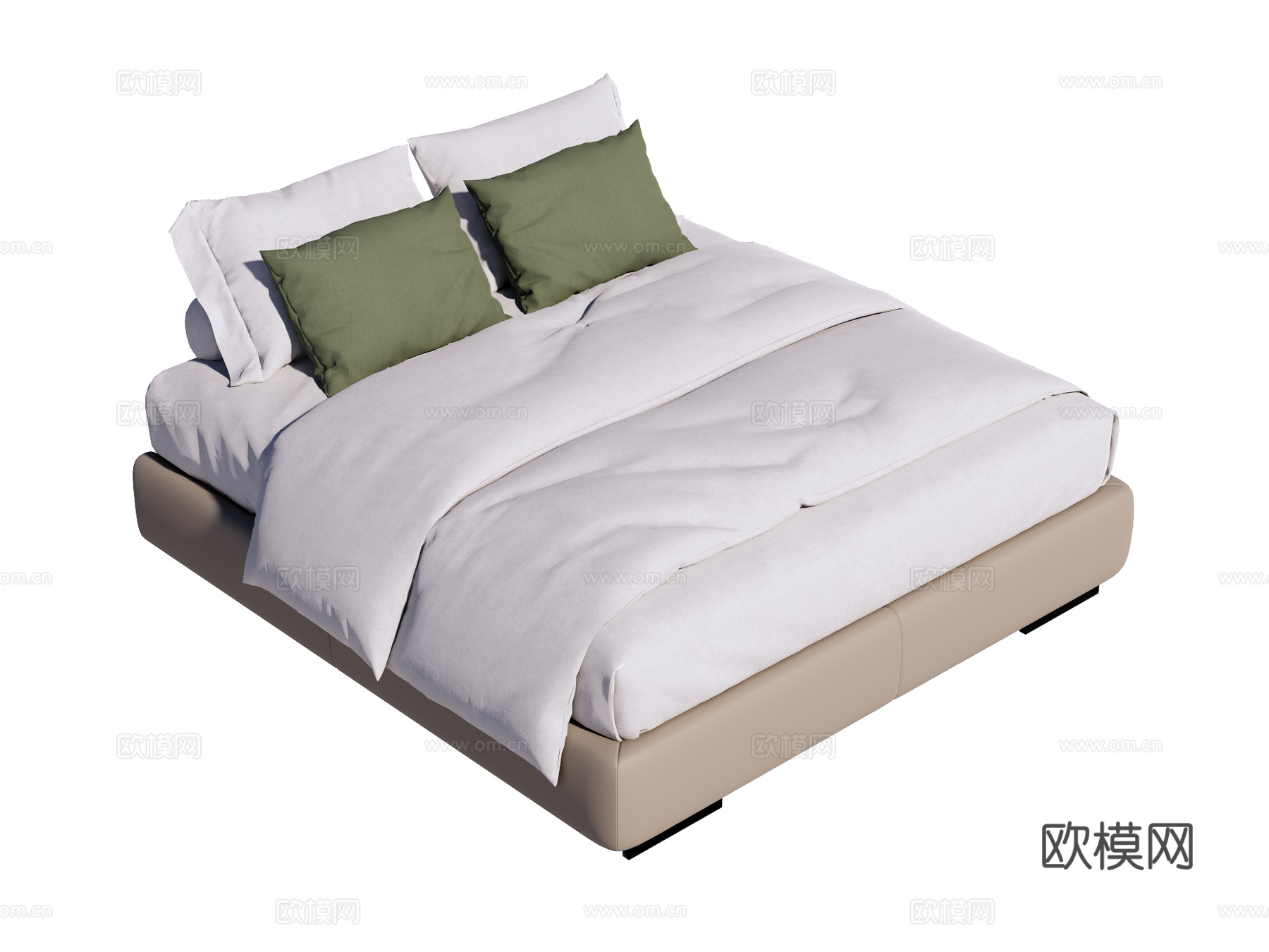 床 双人床su模型