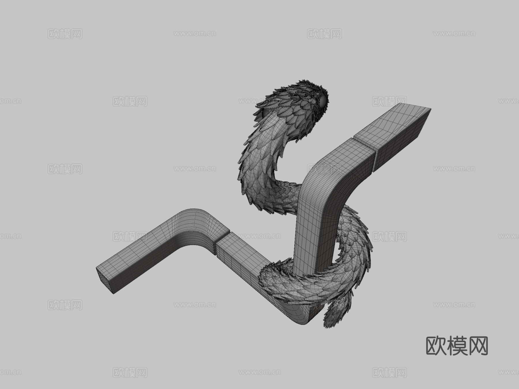 不可能图形与灌木蝰蛇3d模型
