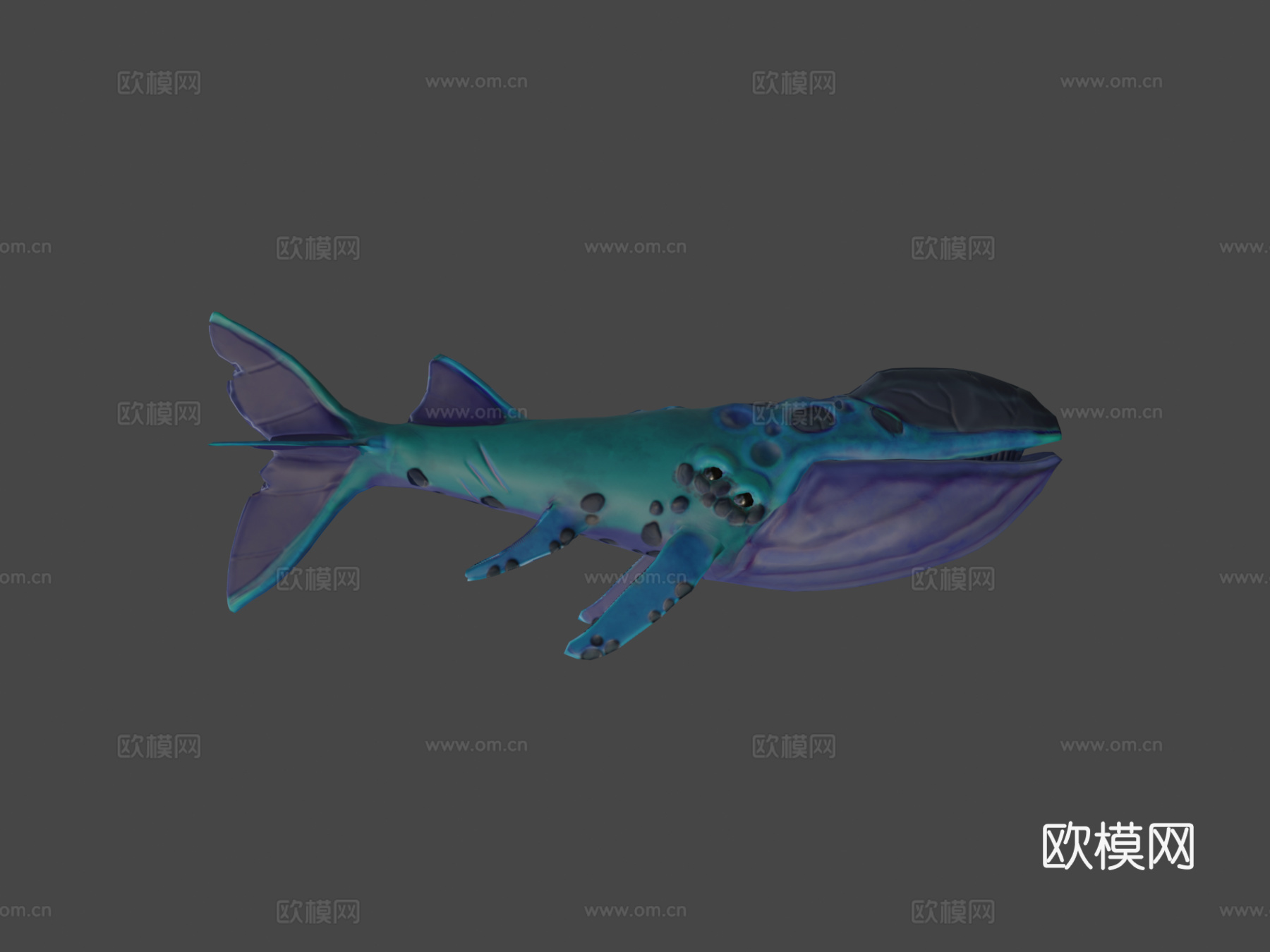太空鲸卡鲁格3d模型下载（渲染图7）