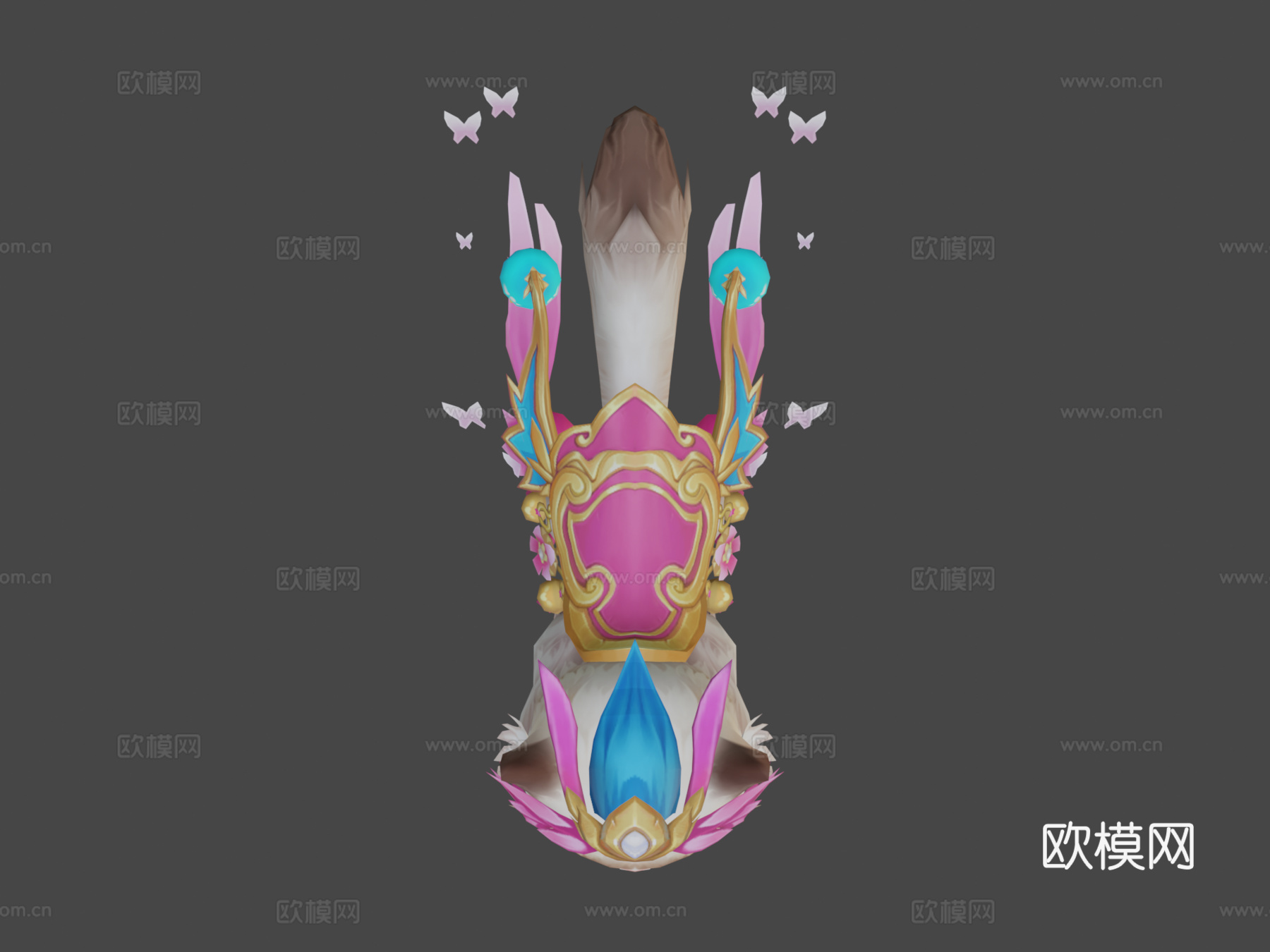 可爱猫坐骑3d模型