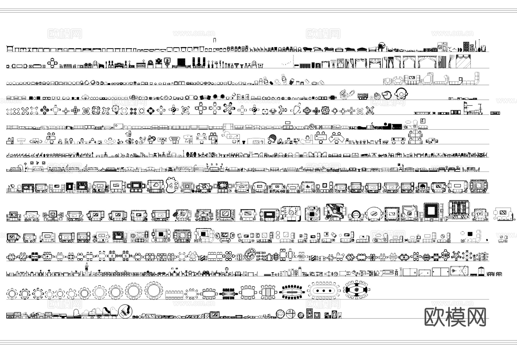 室内工装家装综合CAD图库cad施工图