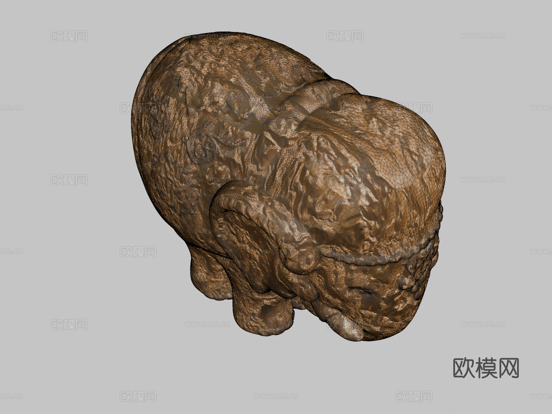 大象雕塑3d模型