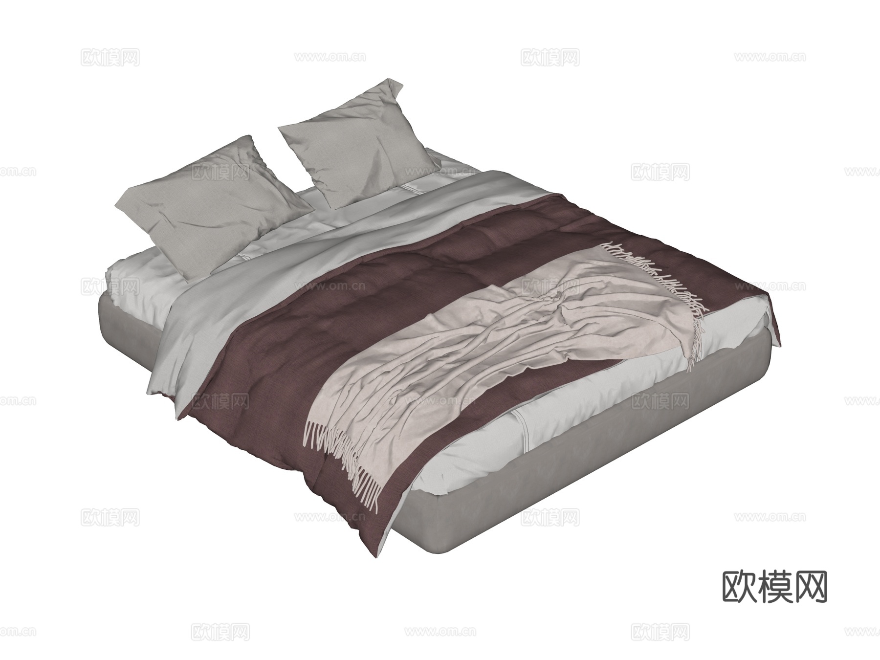 床 双人床su模型