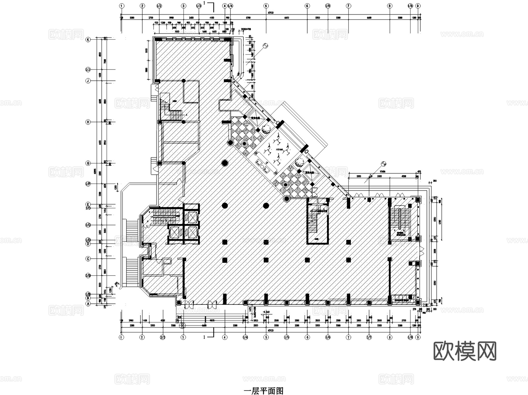 湖州俱乐部会所室内工装平面CAD施工图cad施工图