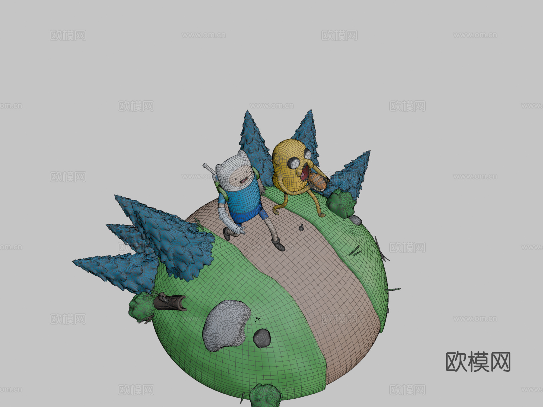 探险活宝立体3d模型下载（渲染图2）