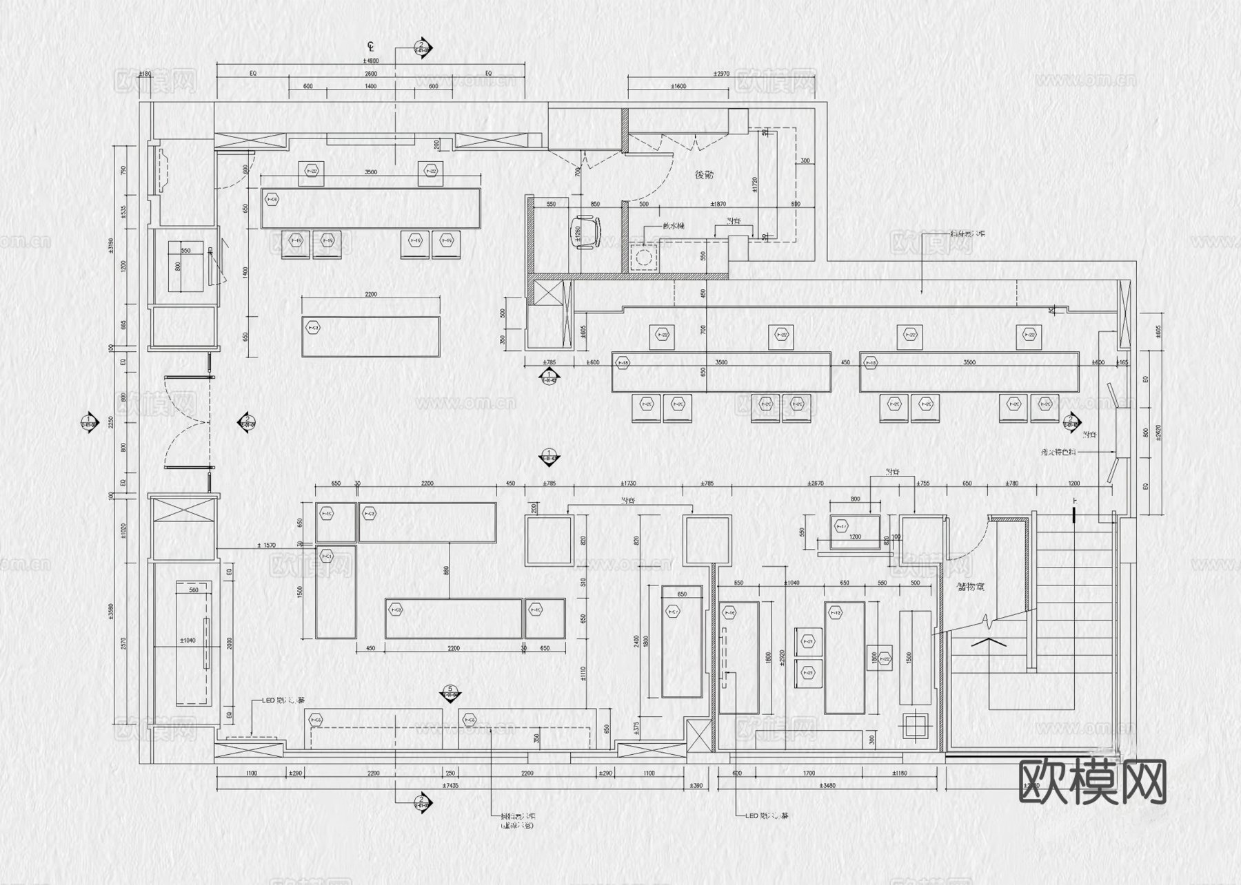 35套珠宝店首饰店黄金店专卖店CAD施工图cad施工图