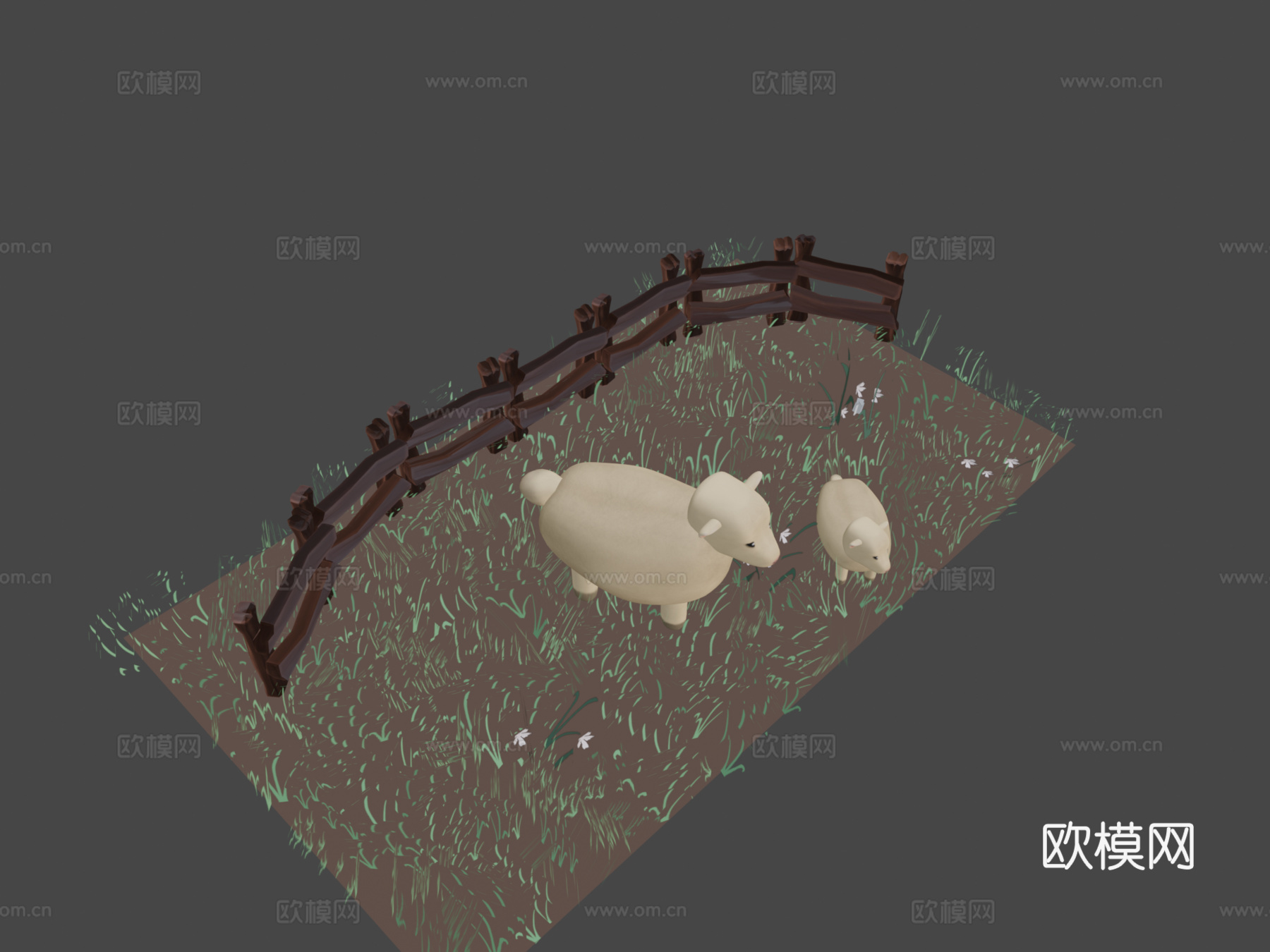 绵羊家族3d模型下载（渲染图5）