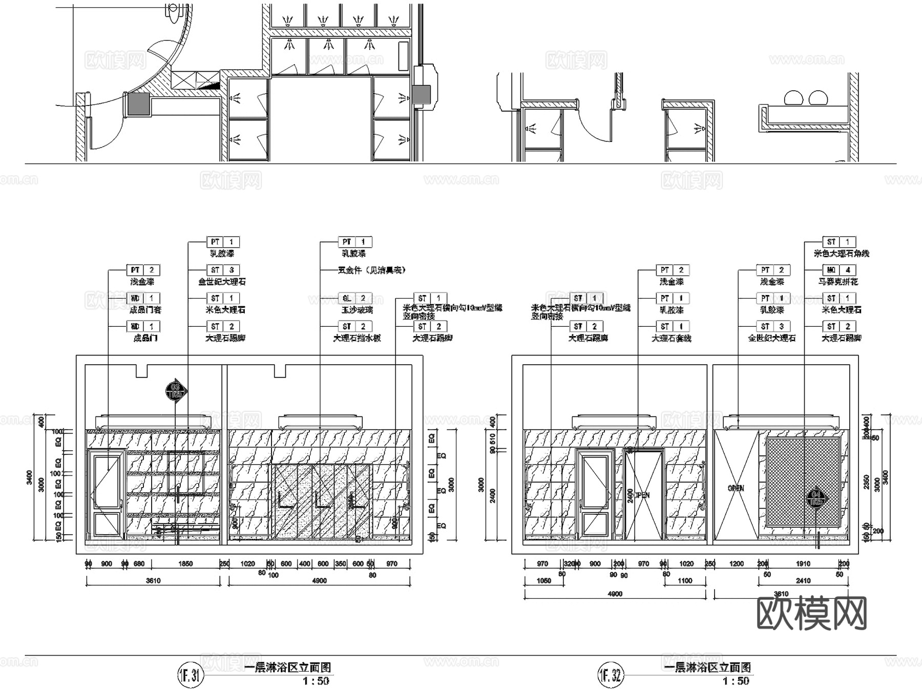 绿城乌鲁木齐丁香花园会所室内工装CAD施工图cad施工图