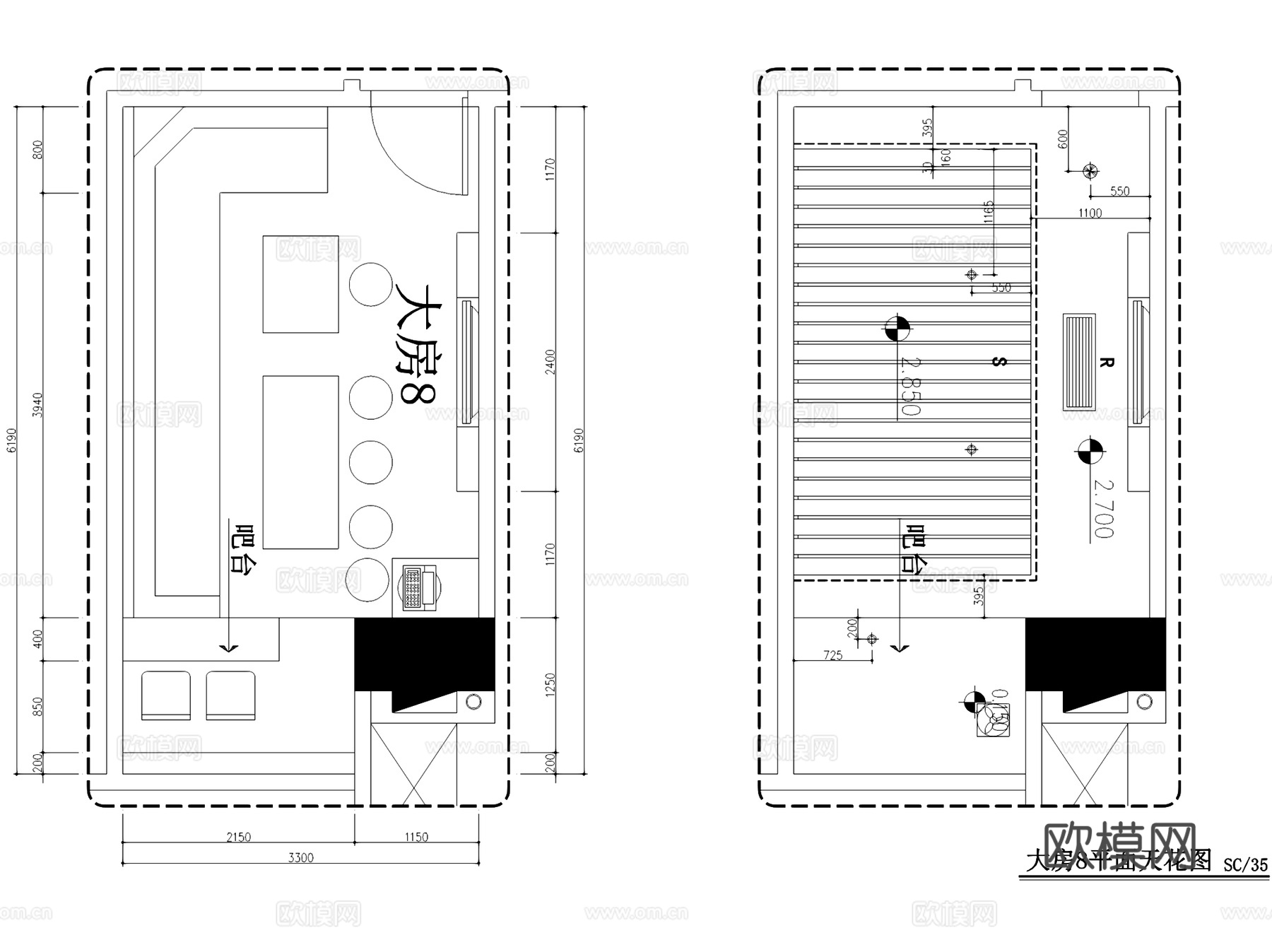 龙岗音派KTV音乐会所室内工装CAD施工图cad施工图