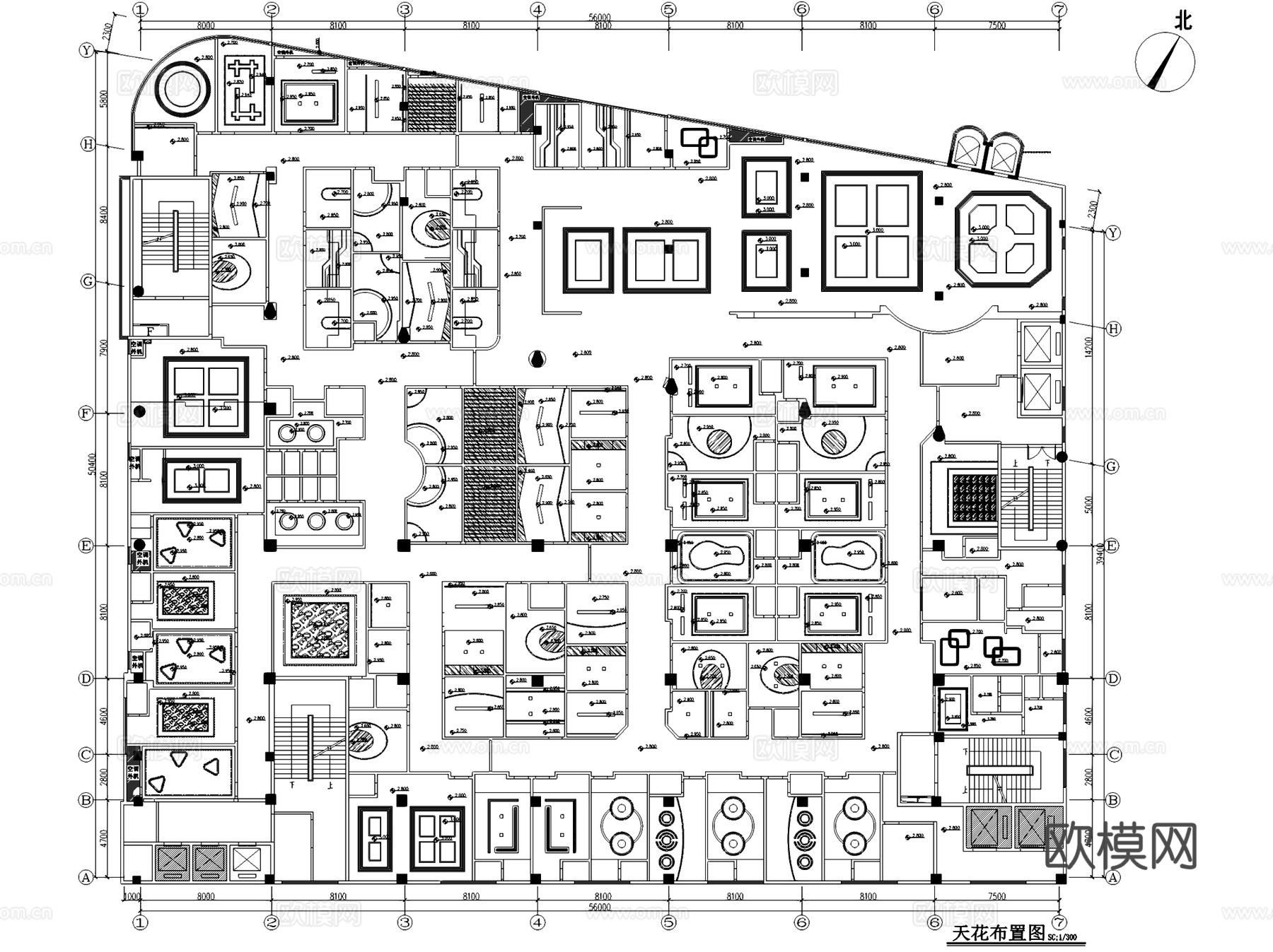 欢乐壹佰卡拉OK厅KTV室内工装CAD施工图cad施工图下载（渲染图4）