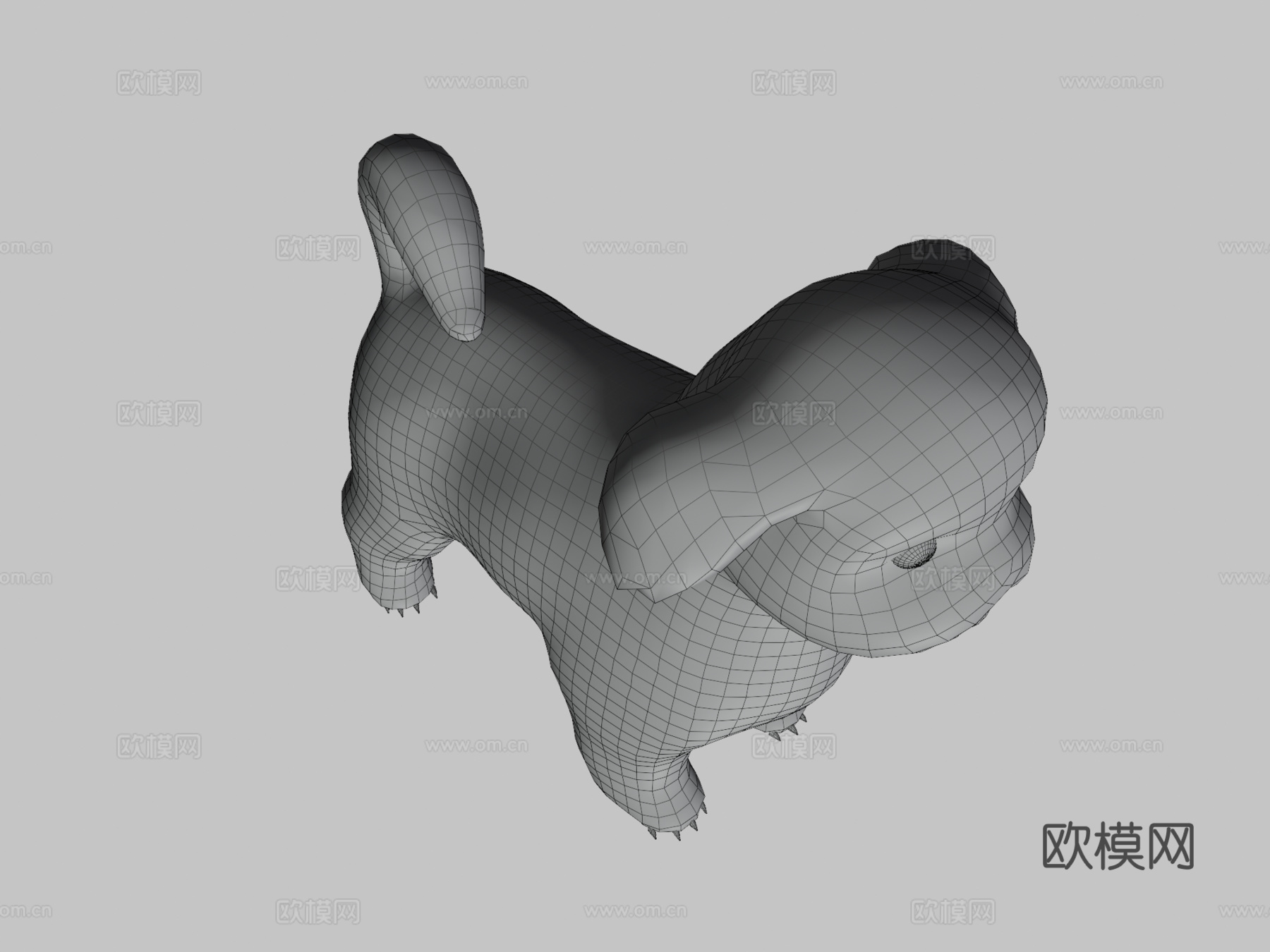 西施犬品种低多边形3d模型
