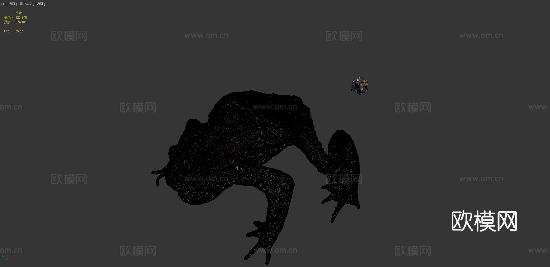 CC0日本蟾蜍3d模型下载（渲染图4）