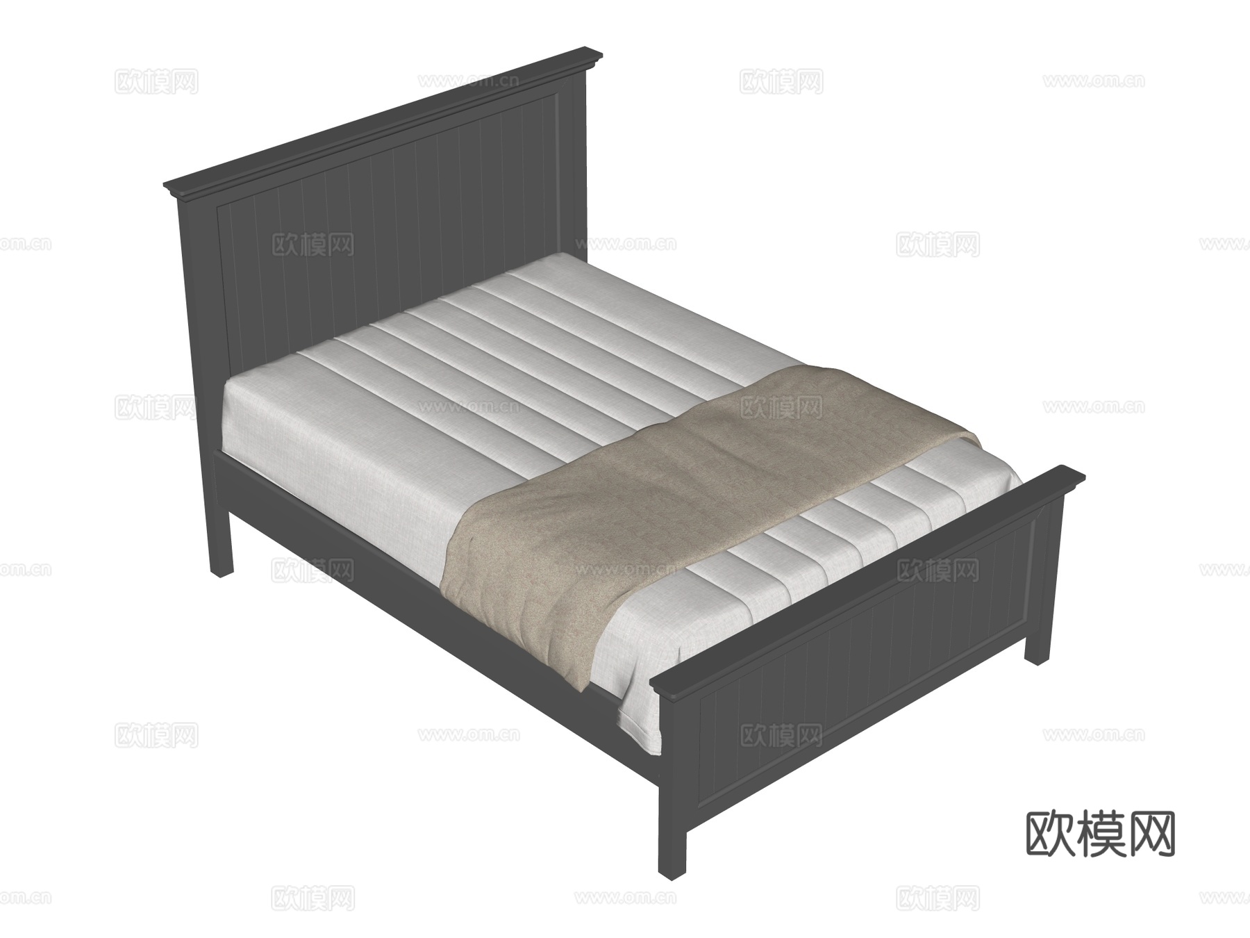 床 单人床su模型