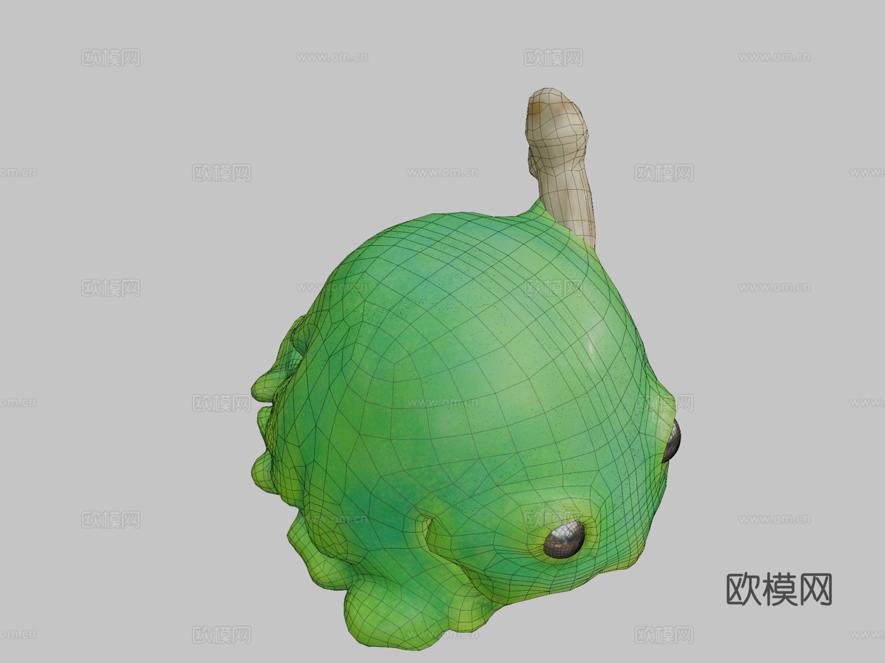 绿色粘液3d模型下载（渲染图2）
