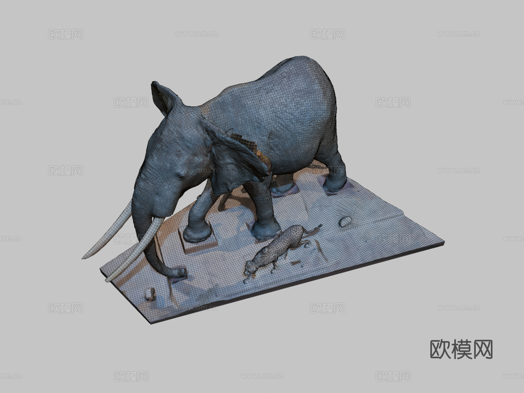 大象巴黎190813d模型下载（渲染图2）