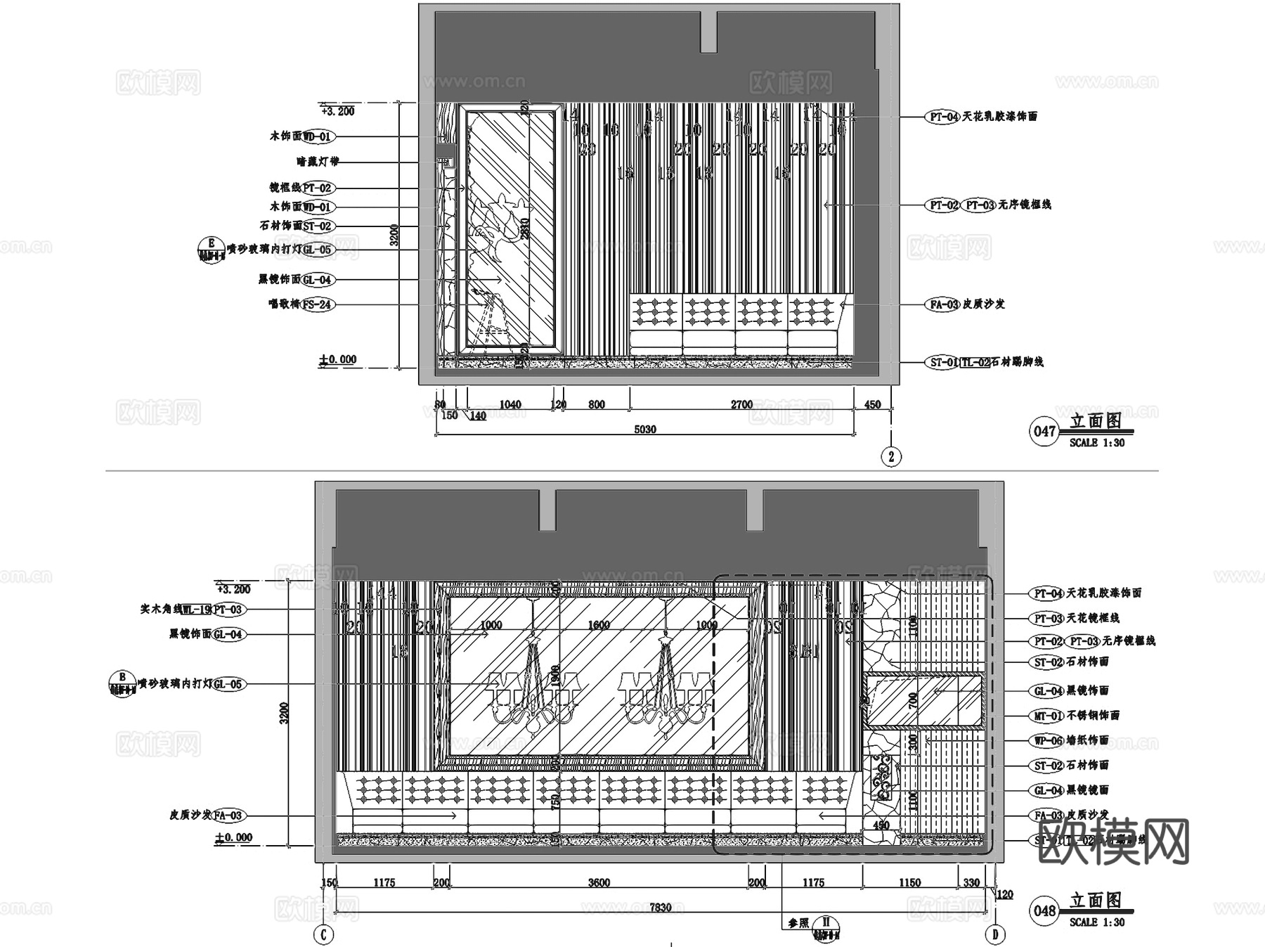 中骏蓝湾半岛会所KTV室内工装CAD施工图cad施工图cad施工图