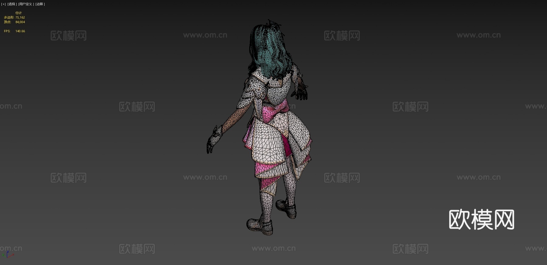 绝地求生手游全套梦幻偶像套装3d模型下载（渲染图4）