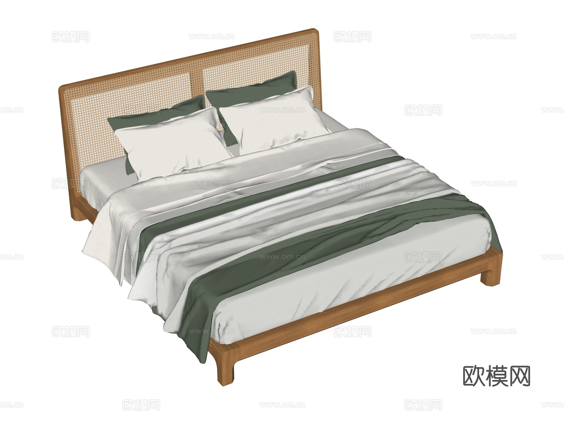 床 双人床 现代床su模型