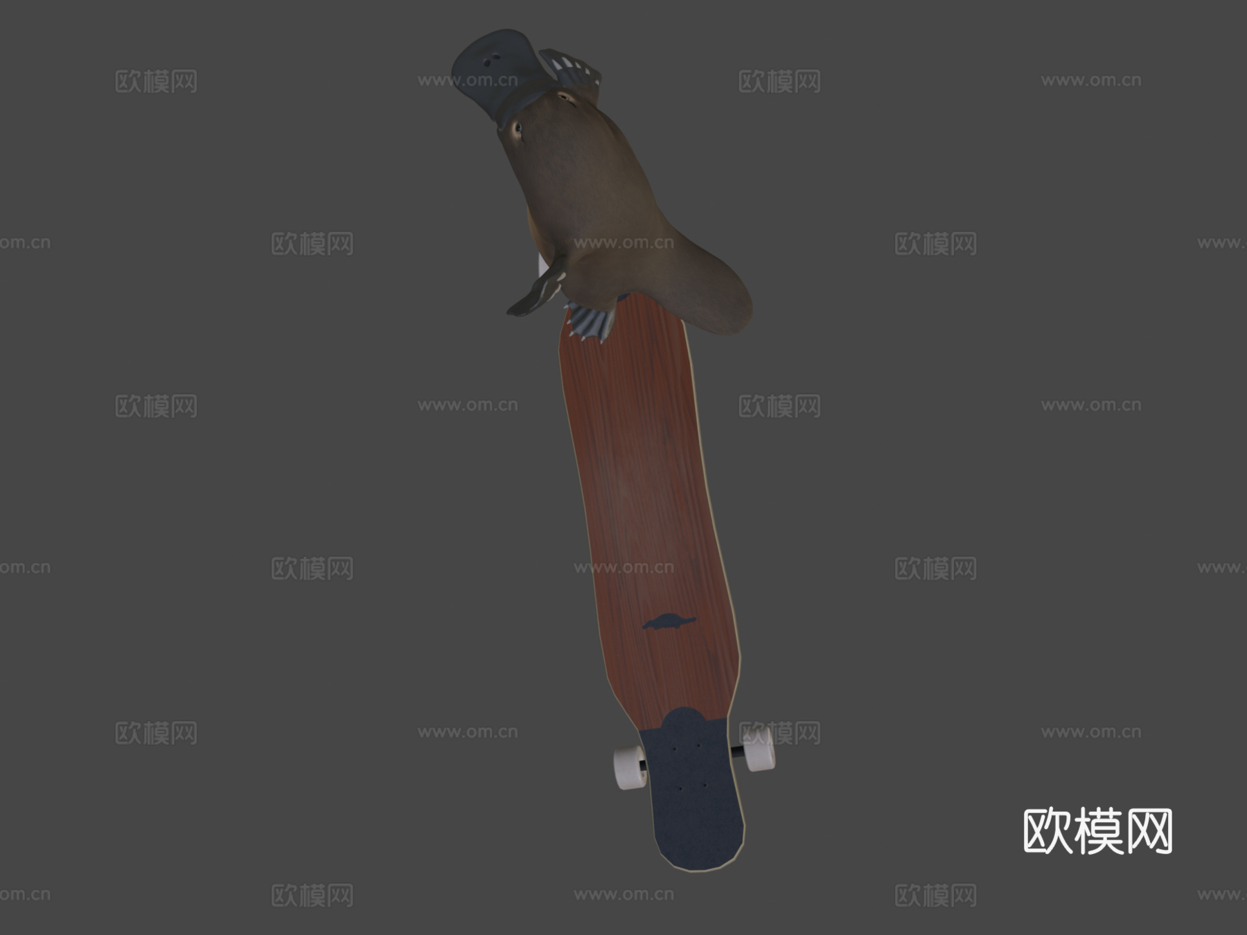 长板鸭嘴兽3d模型下载（渲染图8）