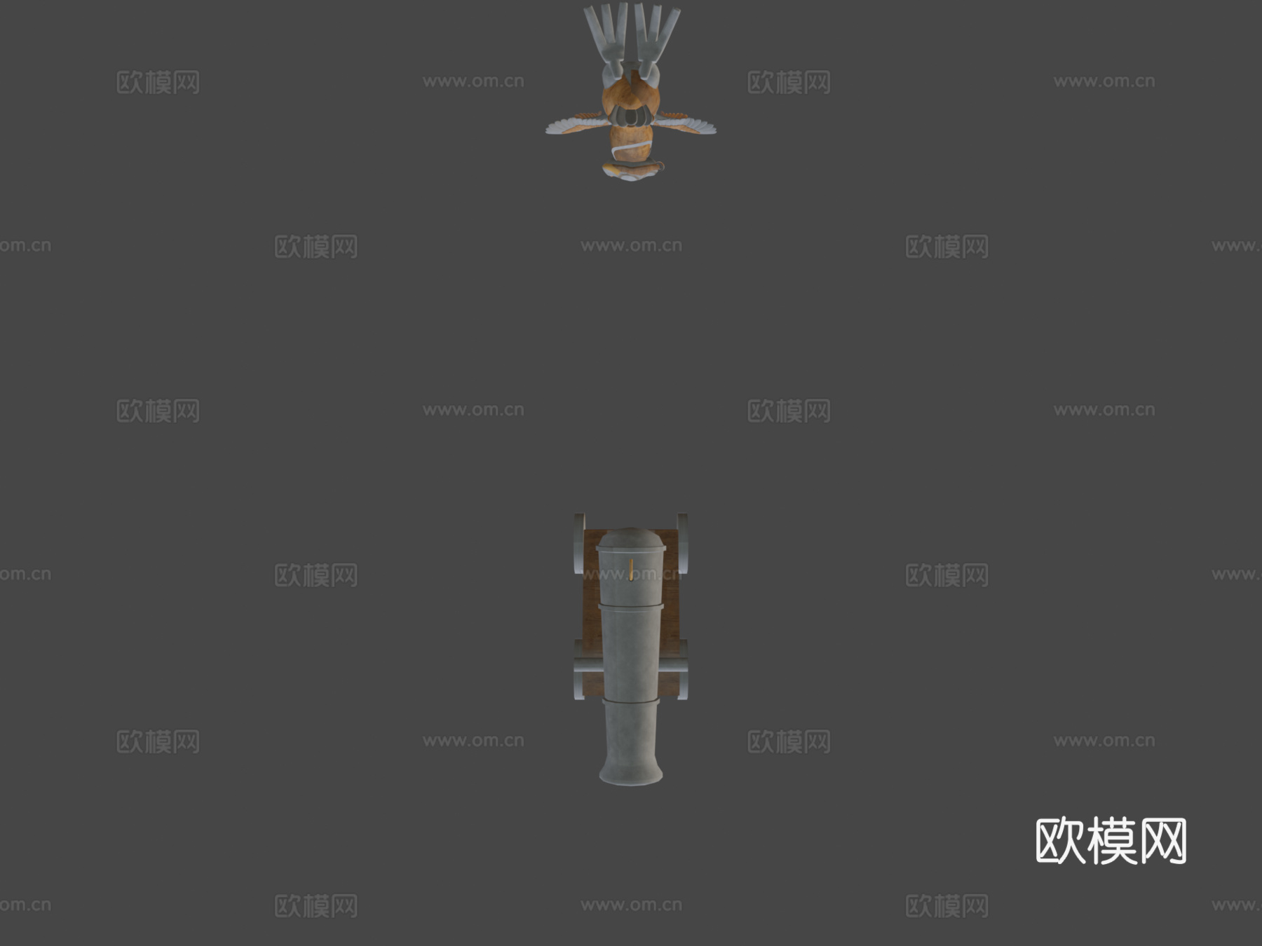 海盗鹦鹉3d模型下载（渲染图6）