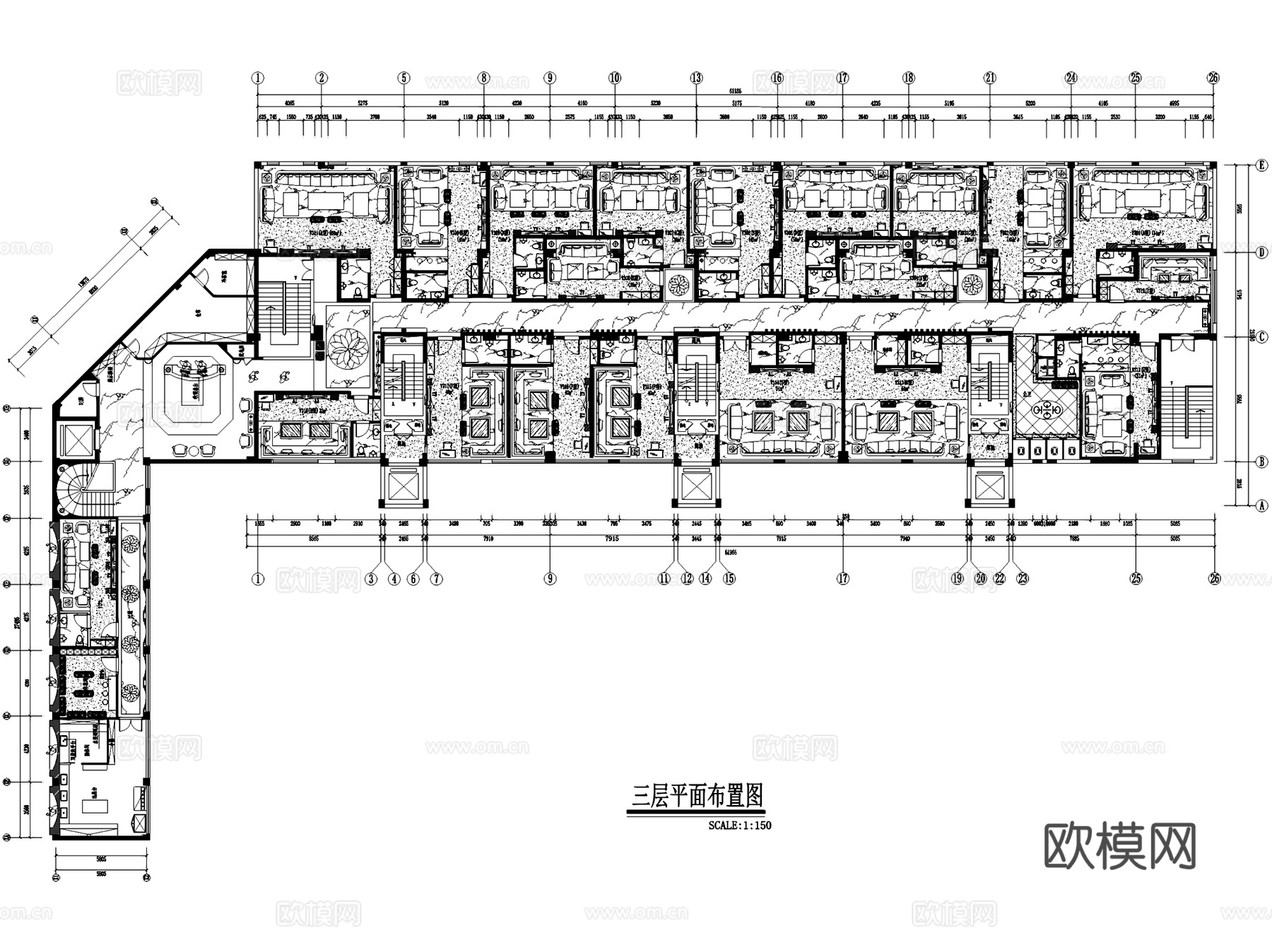 长乐空港之夜音乐会所KTV室内工装CAD施工图cad施工图