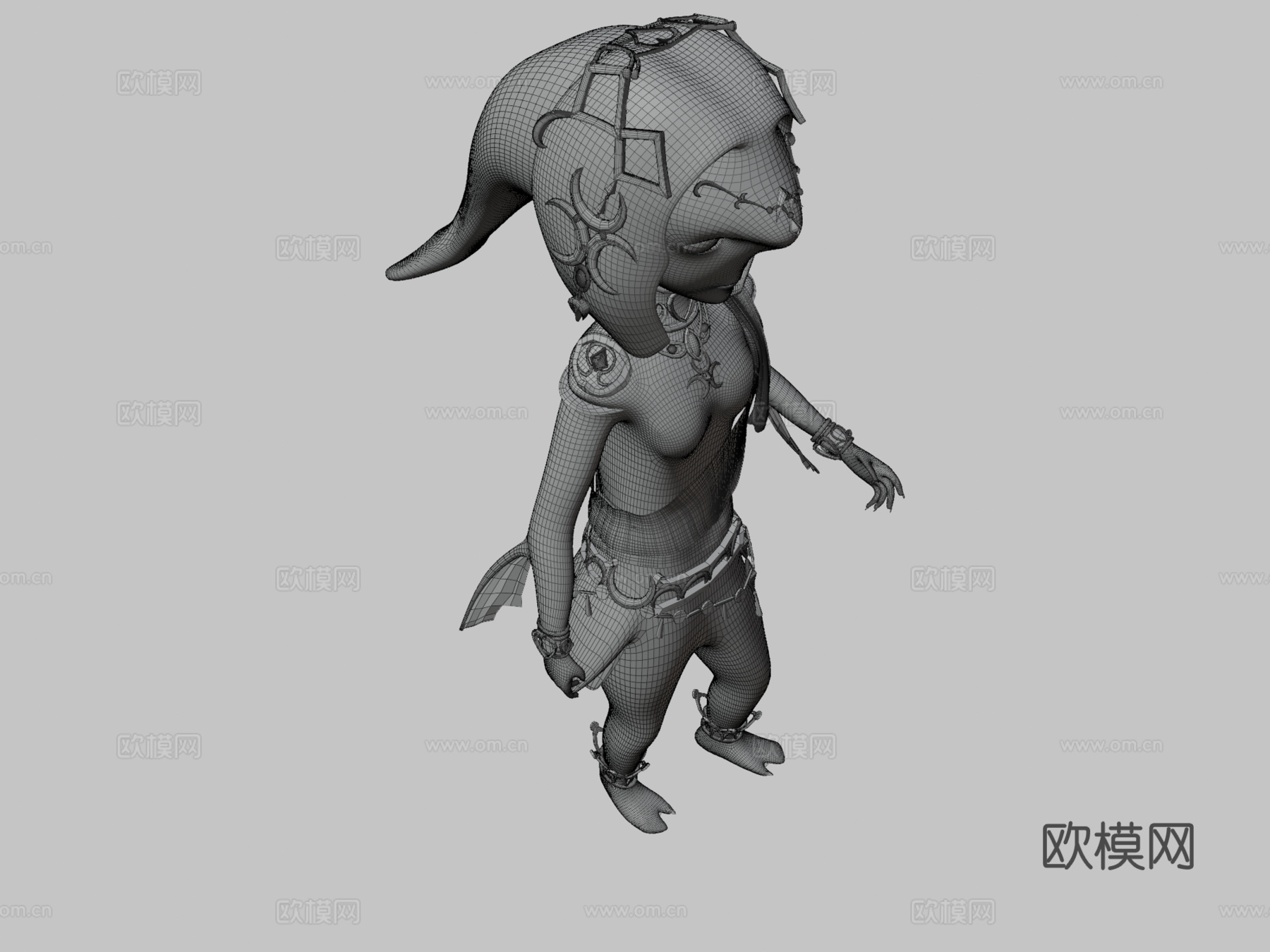 米法3d模型下载（渲染图3）