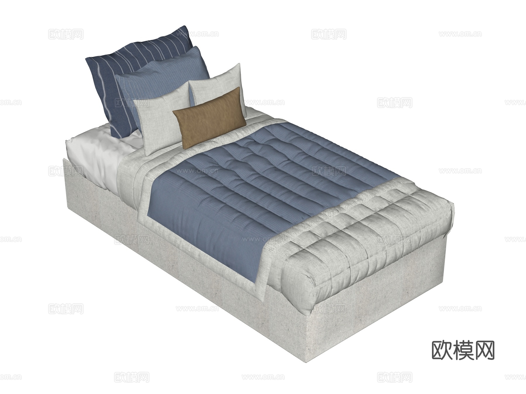 床 单人床 儿童床su模型