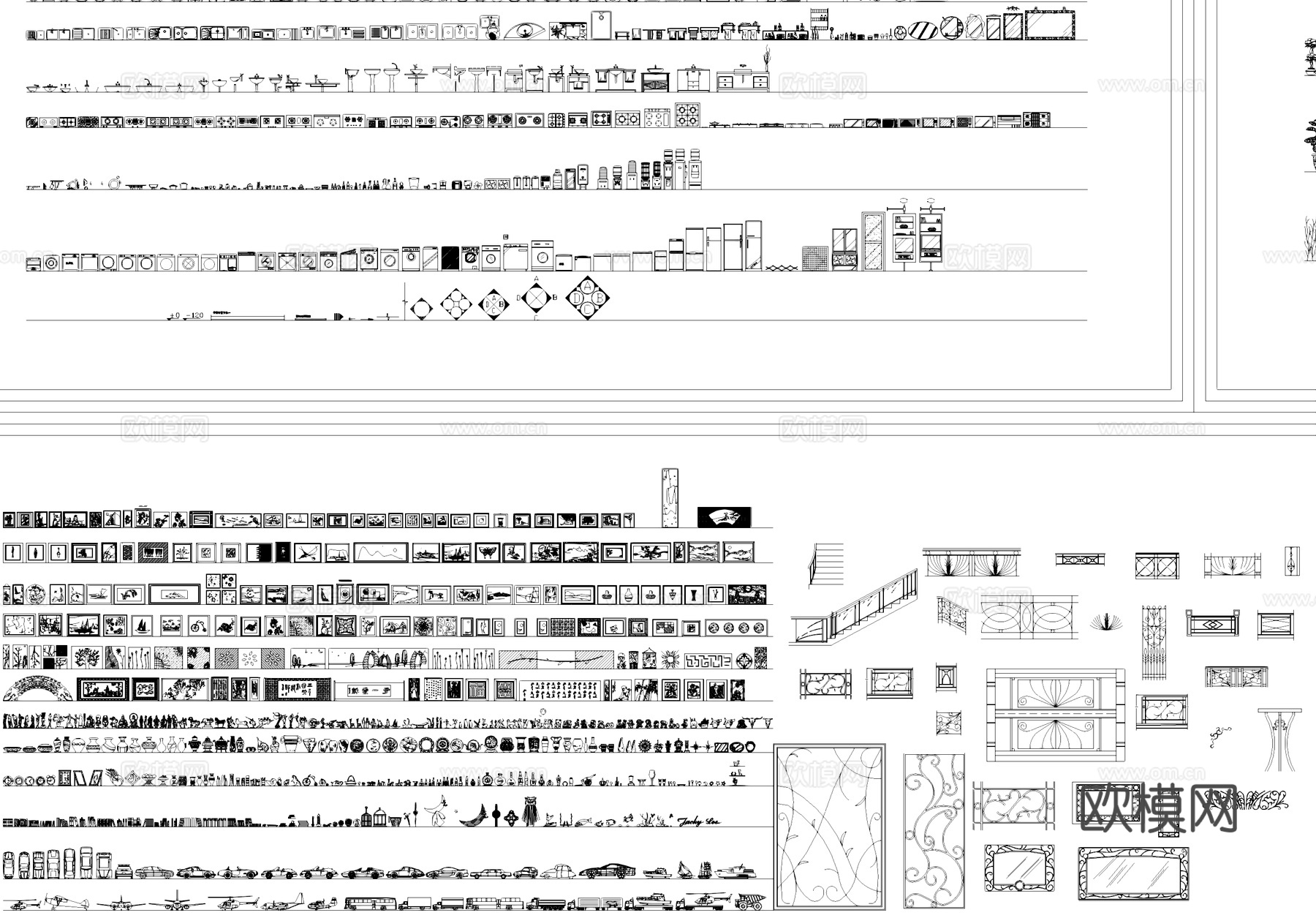 室内工装家装综合CAD图库cad施工图