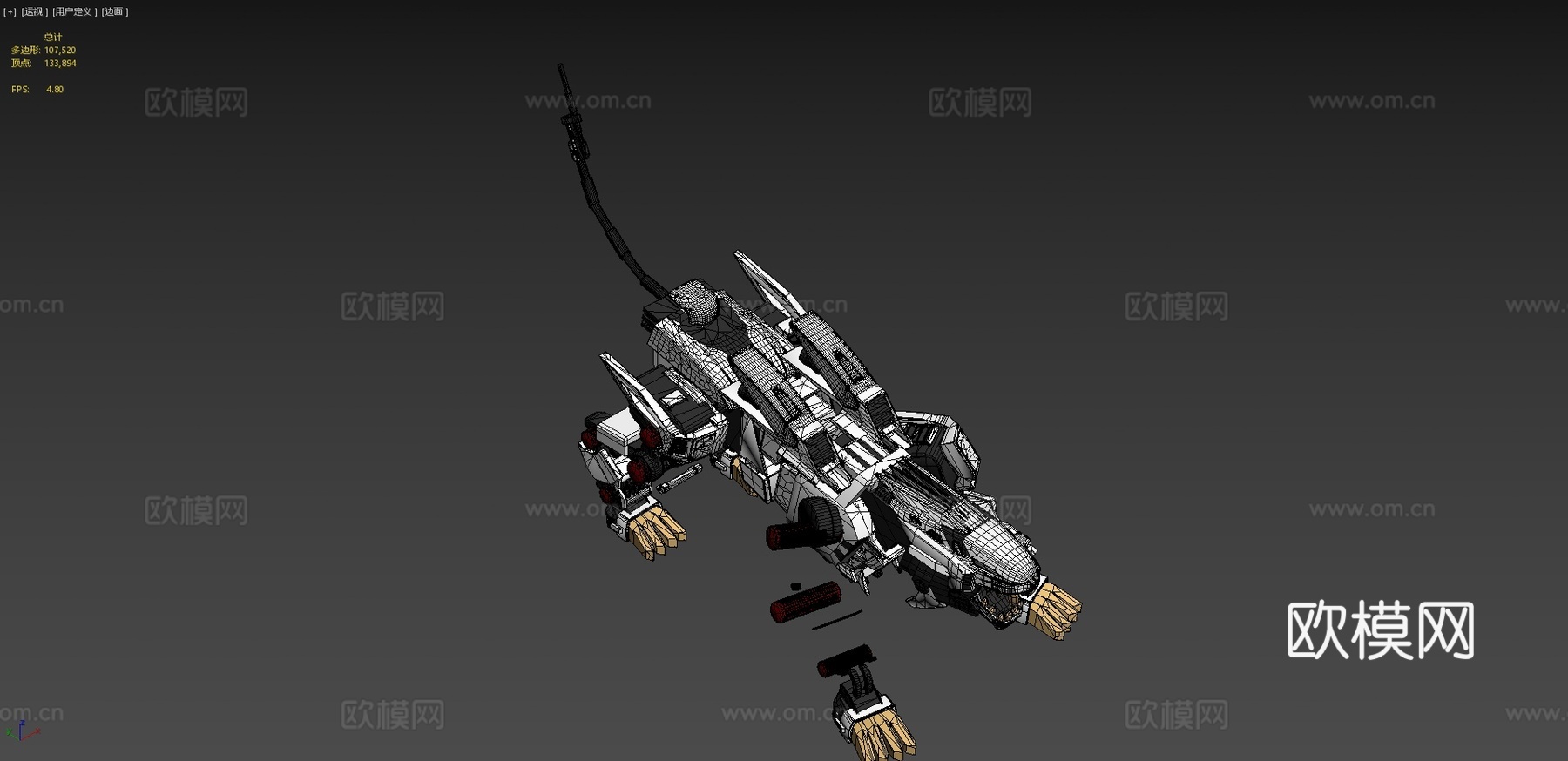 零式长牙狮3d模型