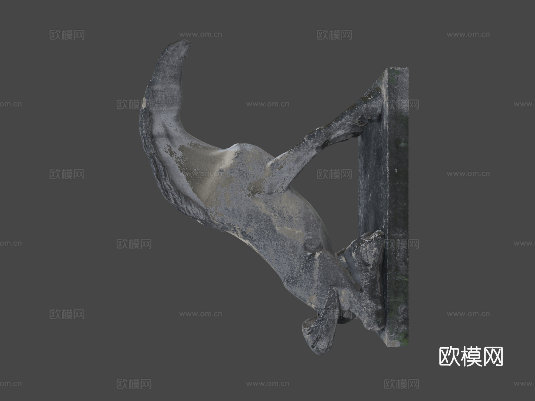 跃起的马3d模型