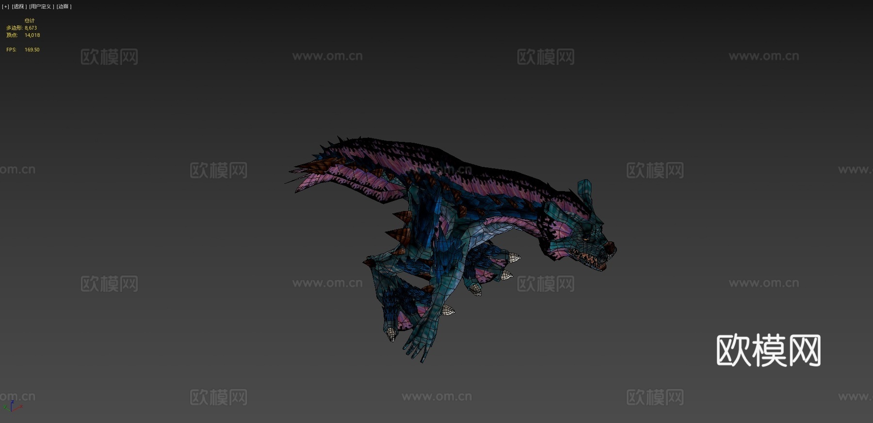 水龙3d模型下载（渲染图4）