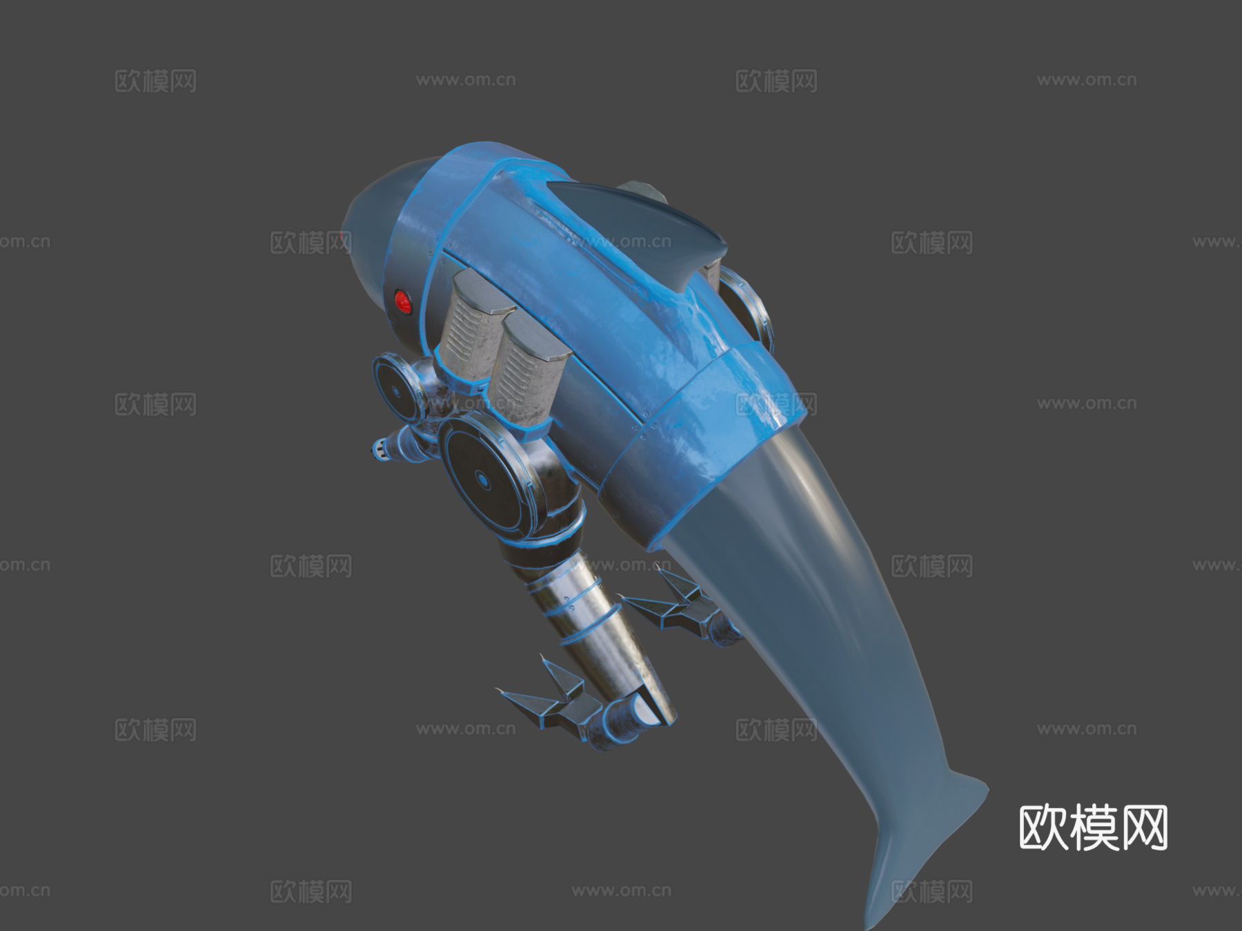 机械海豚3d模型下载（渲染图6）