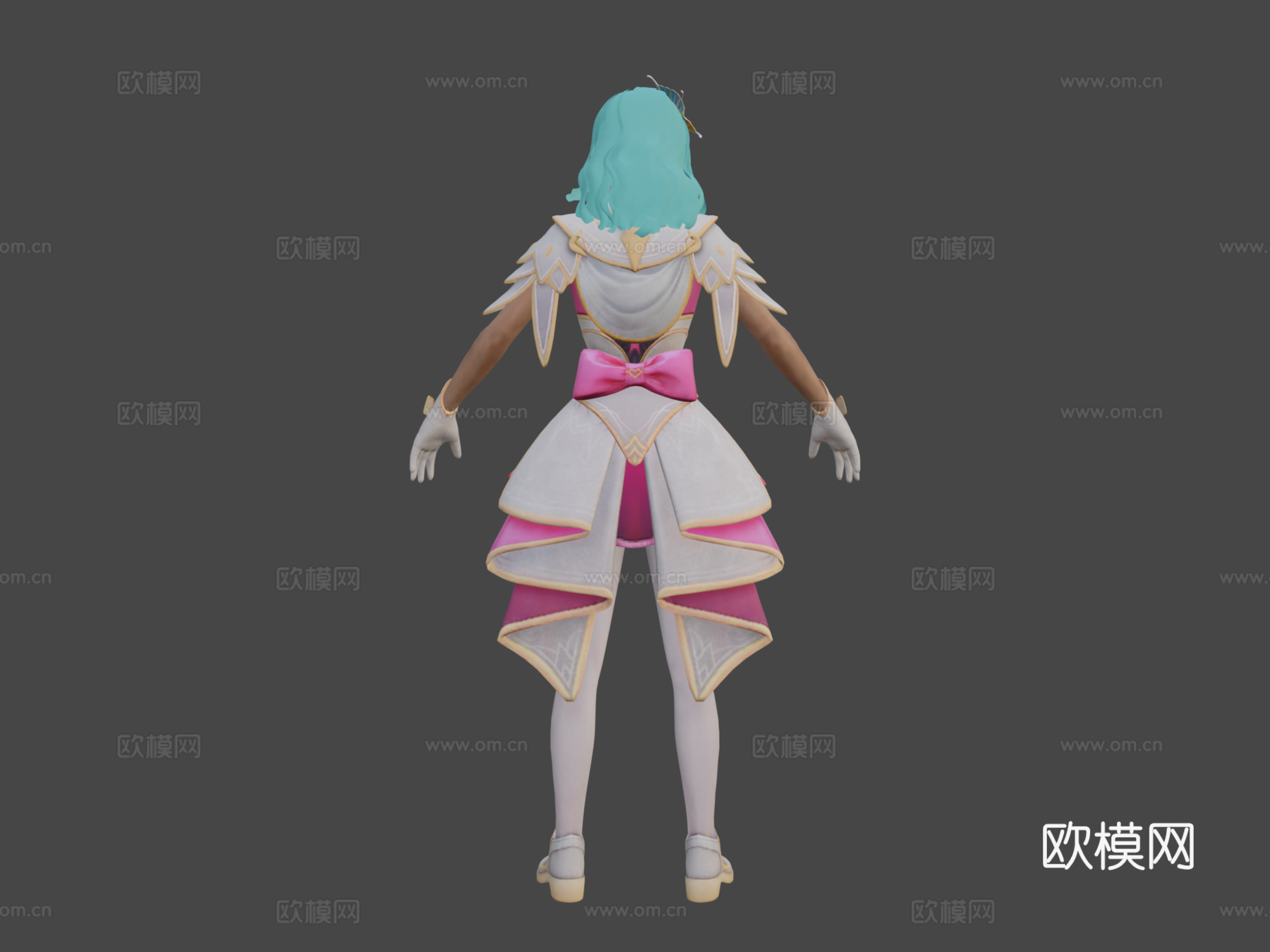 绝地求生手游全套梦幻偶像套装3d模型下载（渲染图5）