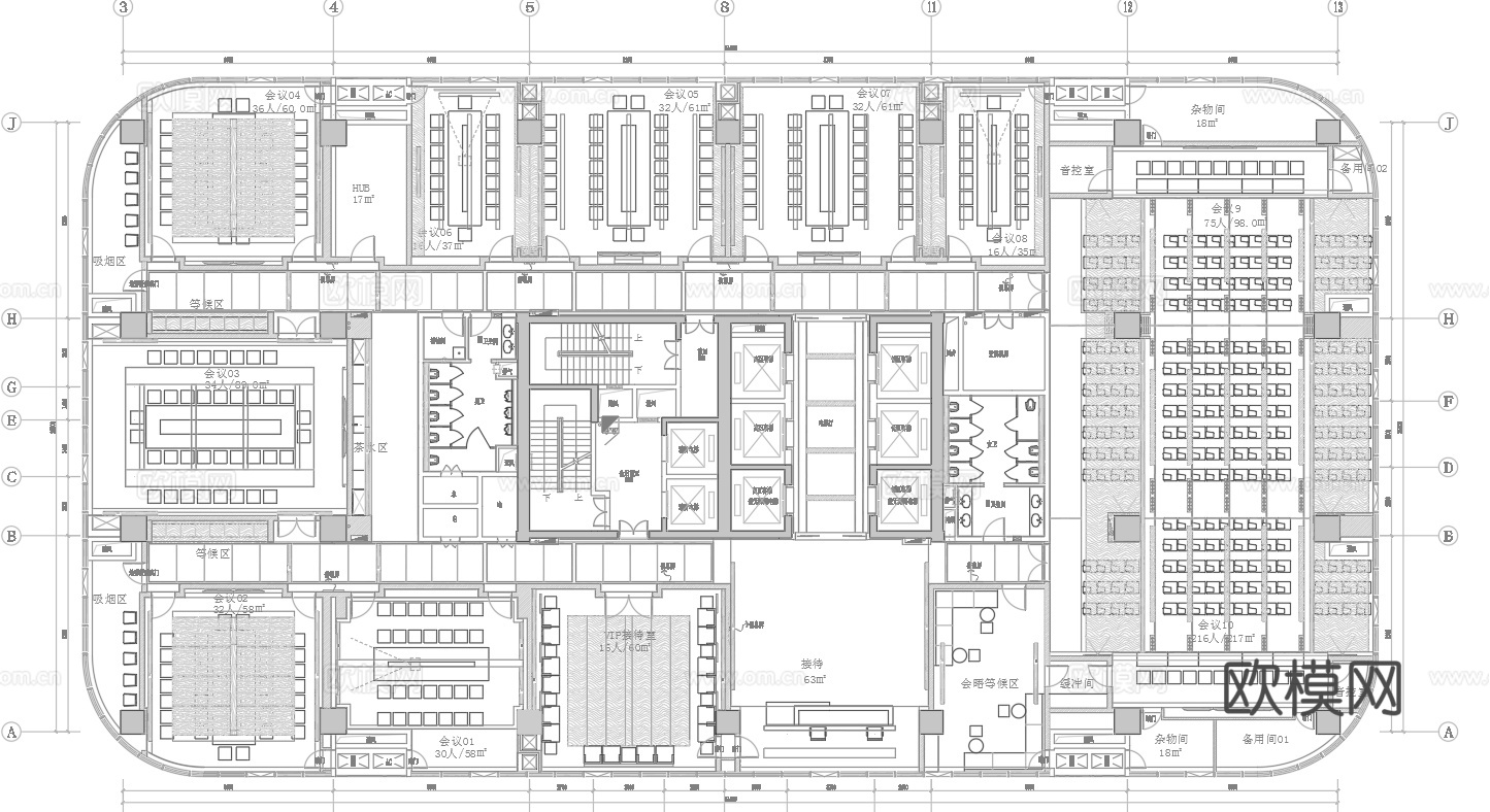 办公室 会议室 最新平面施工图合集cad施工图