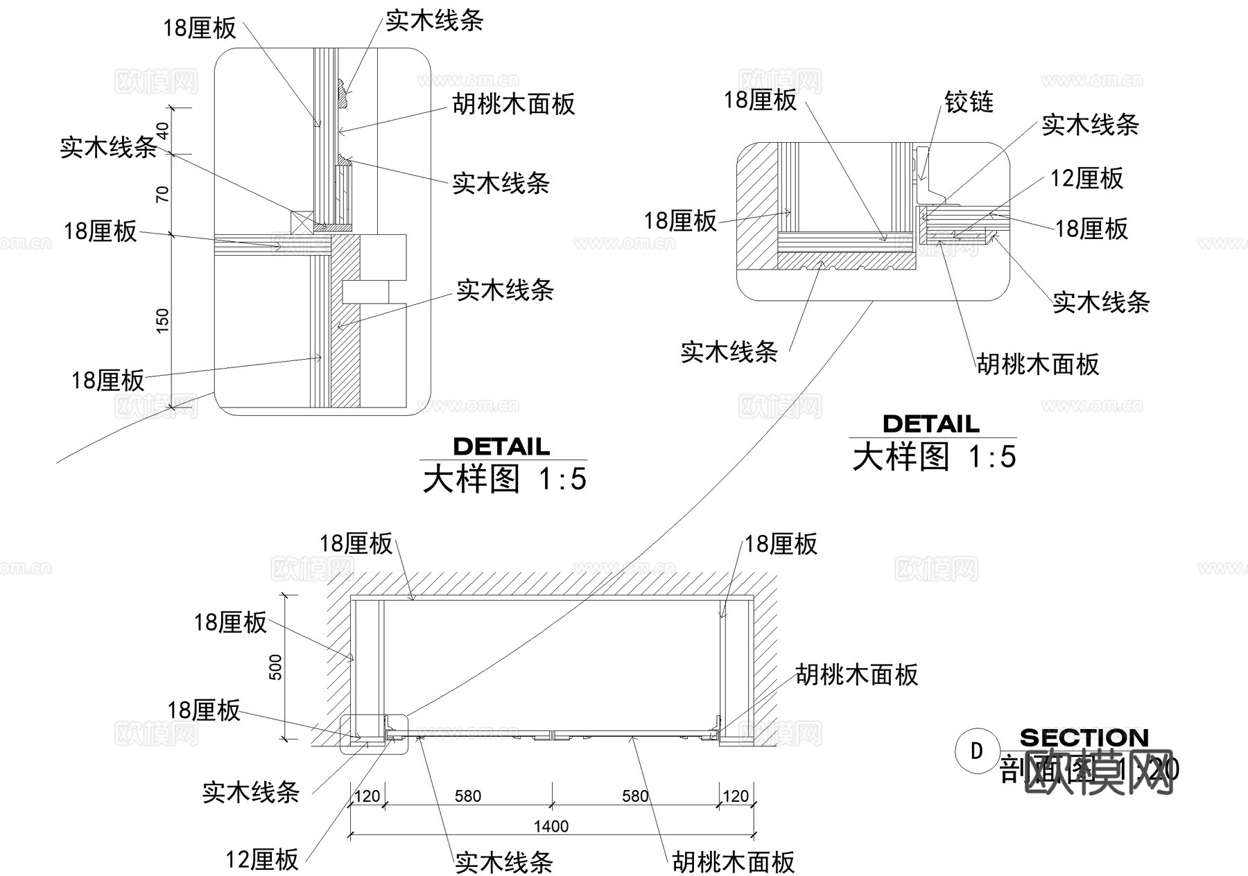 衣柜 储物柜 置物柜 CAD施工图cad施工图下载（渲染图7）