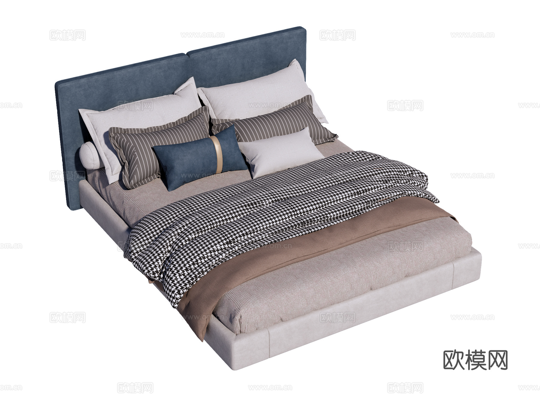 床 双人床 现代床su模型