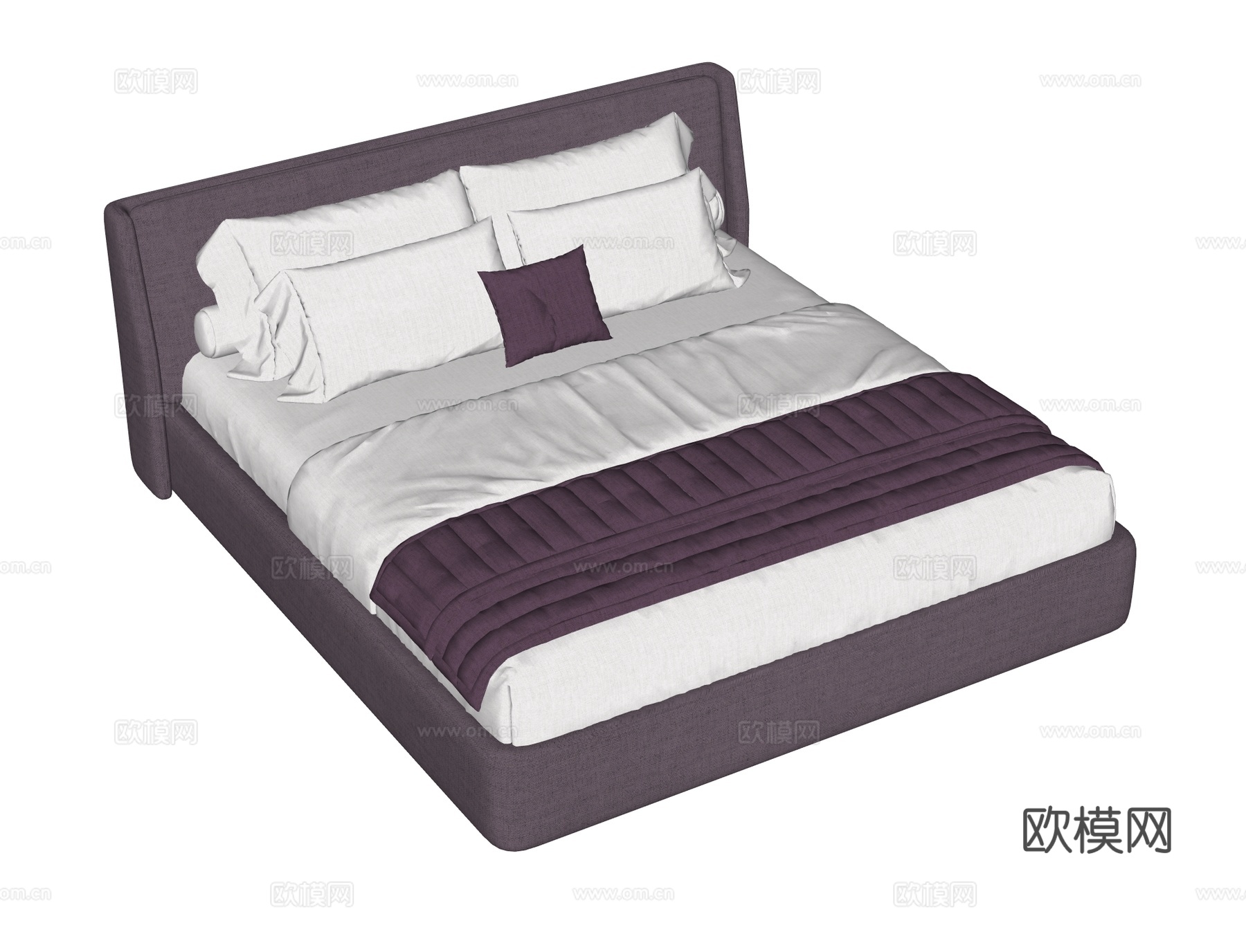 床 双人床 现代床su模型