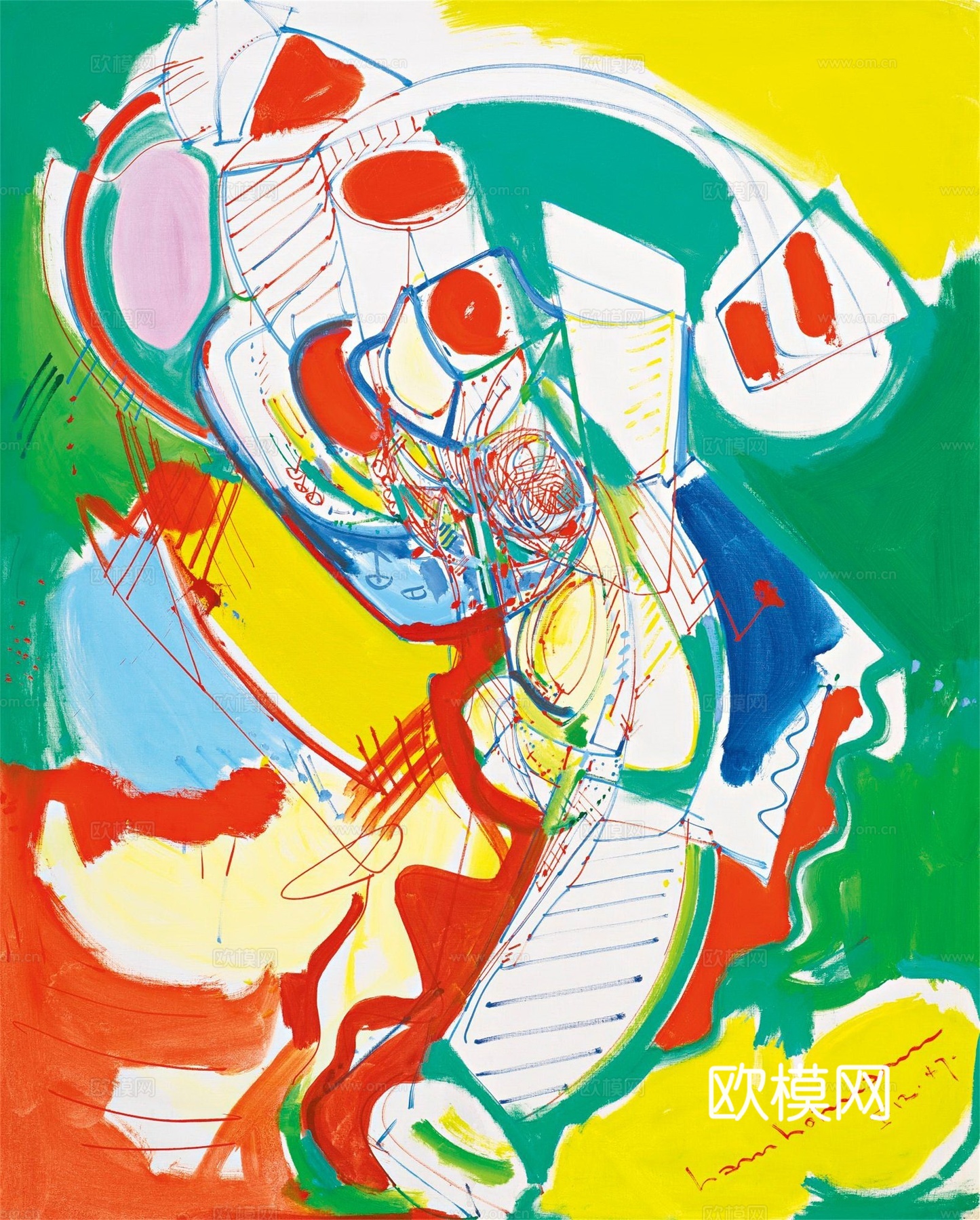 霍夫曼抽象绘画,现代世界名画124