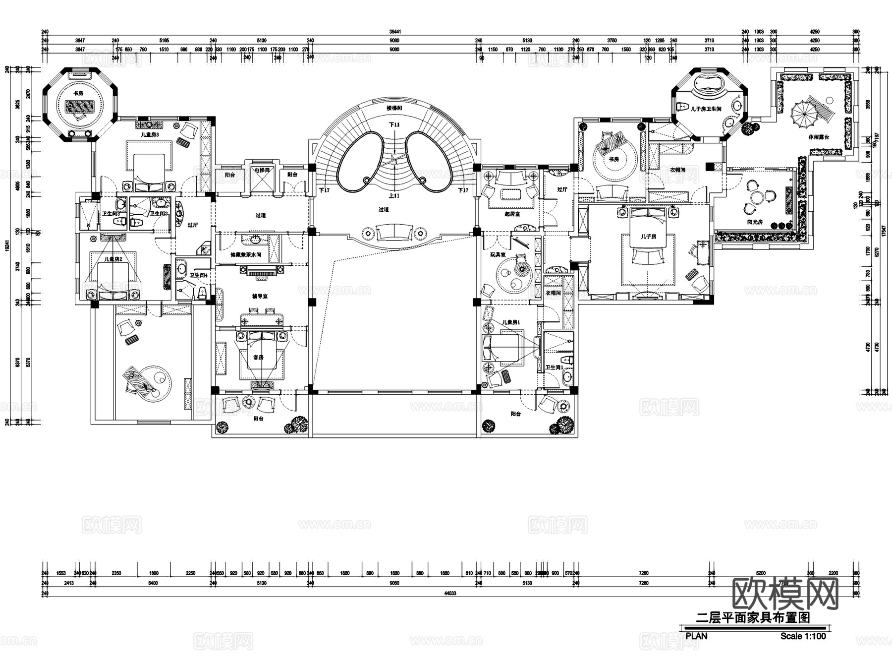 永川兰乔圣菲26栋会所室内工装CAD施工图cad施工图