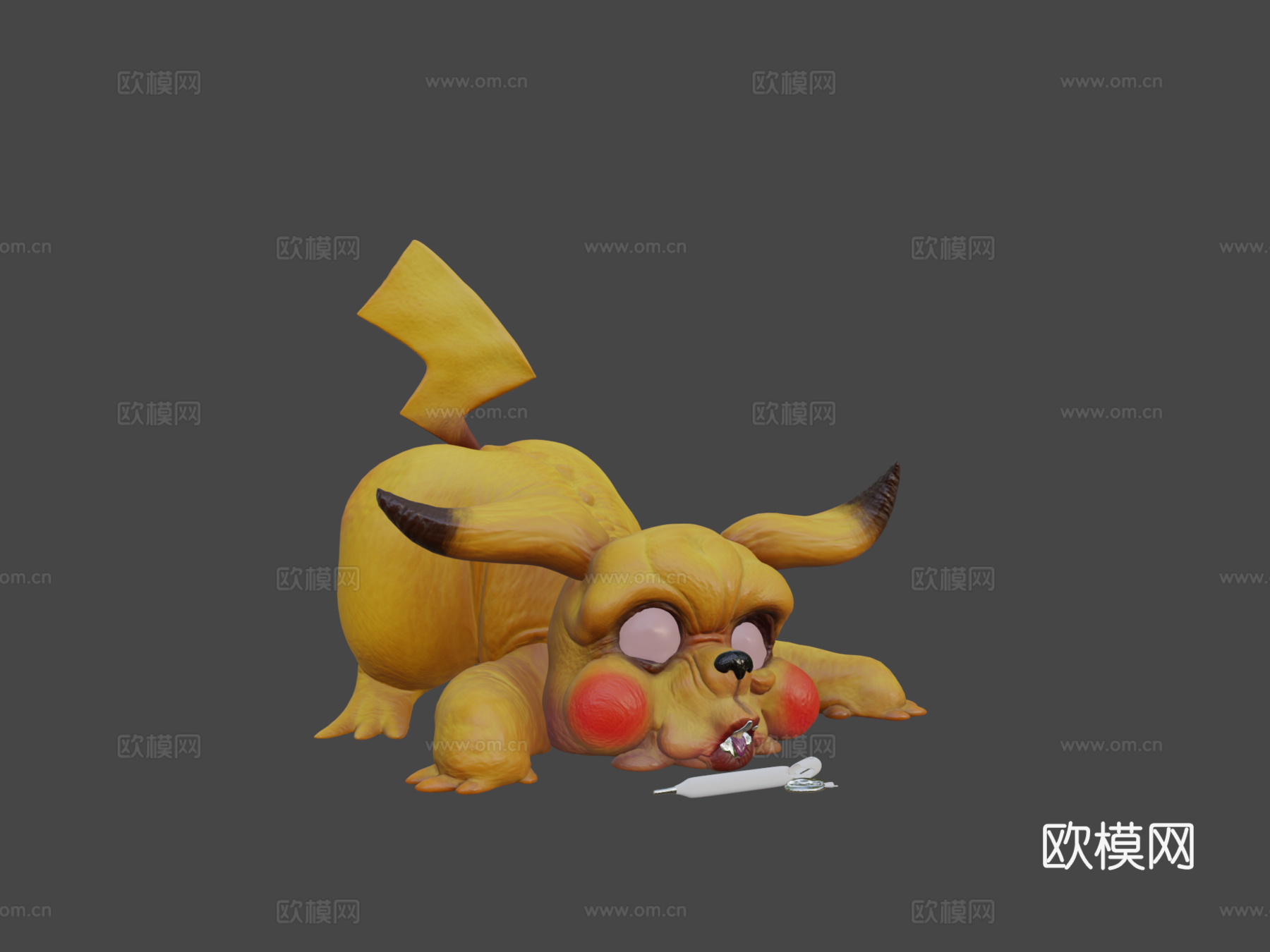 搞笑皮卡丘哈哈3d模型下载（渲染图6）