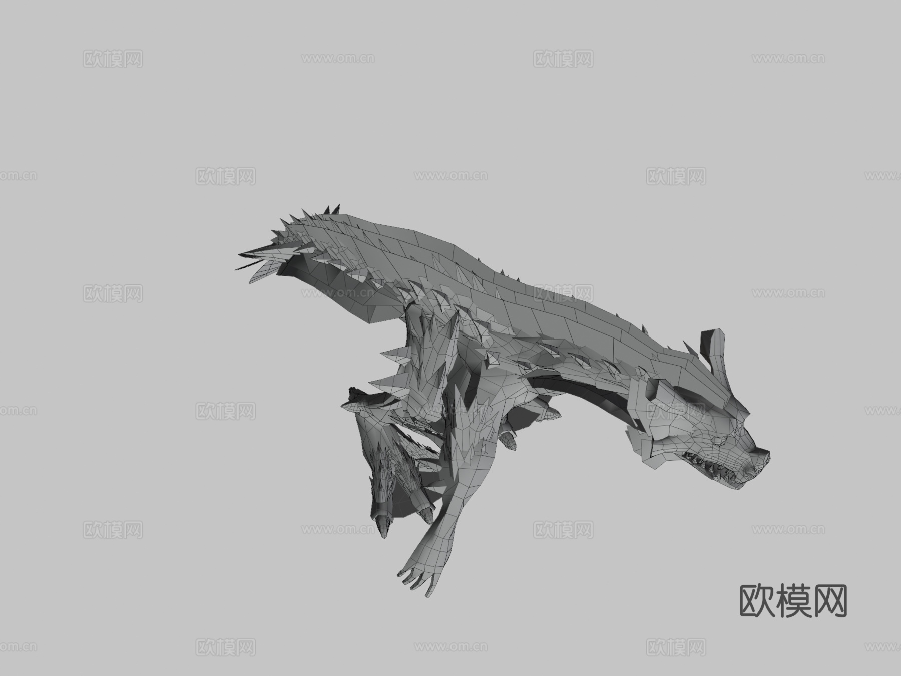 水龙3d模型下载（渲染图3）